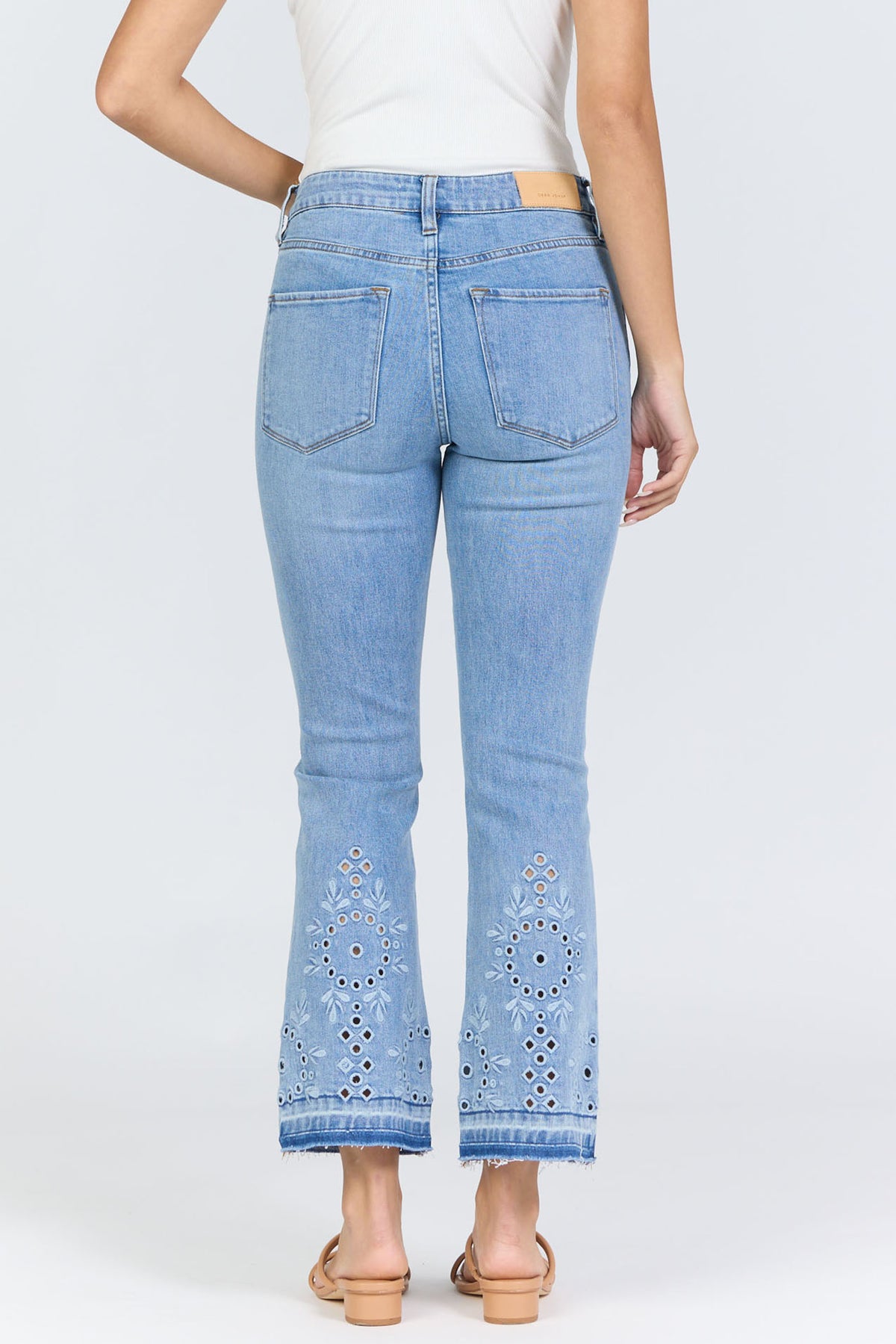 Dear John Denim Jeanne Embroidered Flare Jean blume 