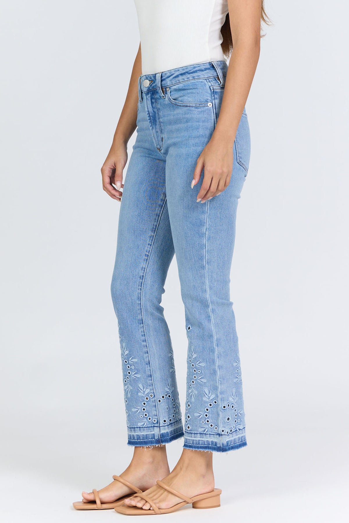 Dear John Denim Jeanne Embroidered Flare Jean blume 