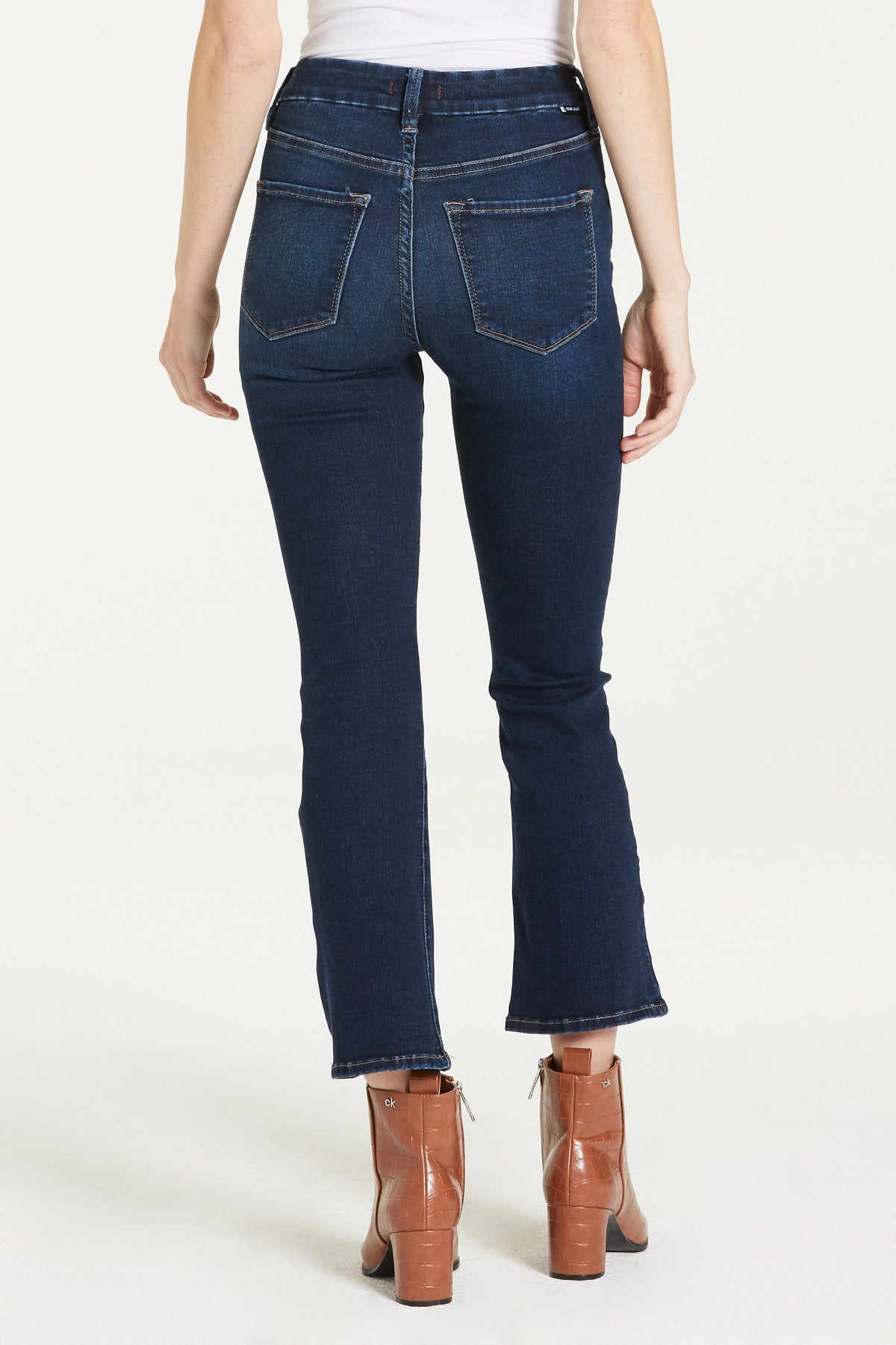 Dear John Denim Jeanne Super High-Rise Cropped Flare Jeans in Richmond