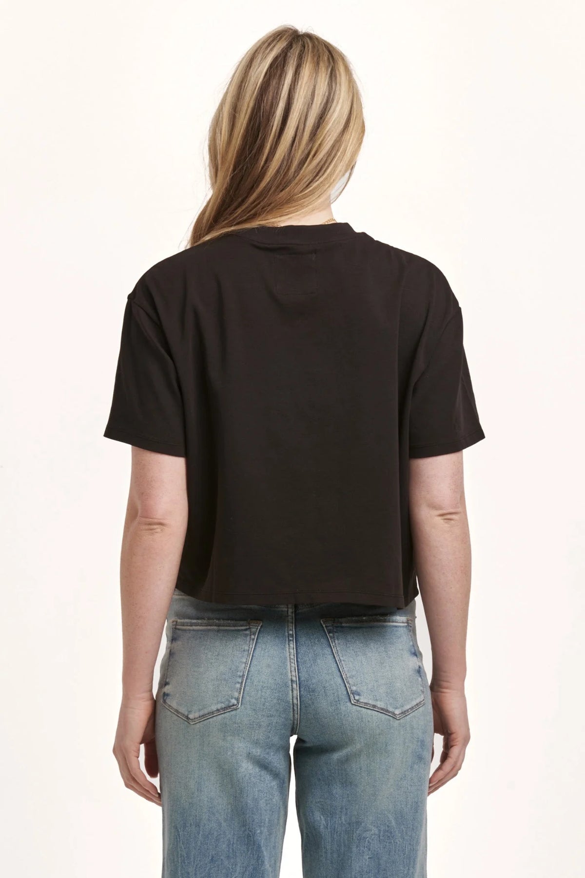 Dear John Denim Maddox Crop Tee in black