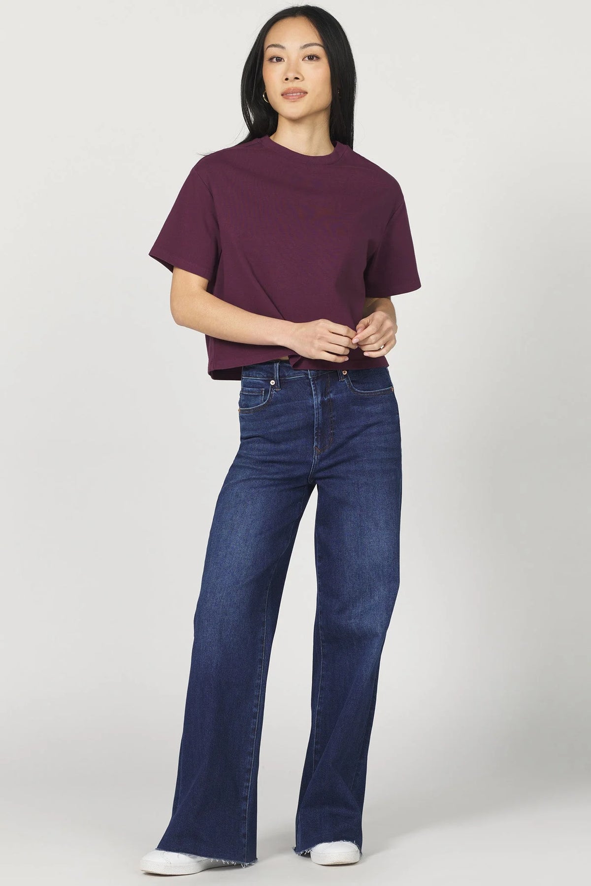 Dear John Denim Maddox Crop Tee in fig