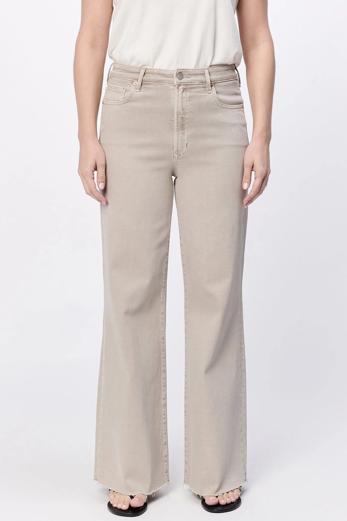 Dear John Fiona Wide Leg Jeans in stone 