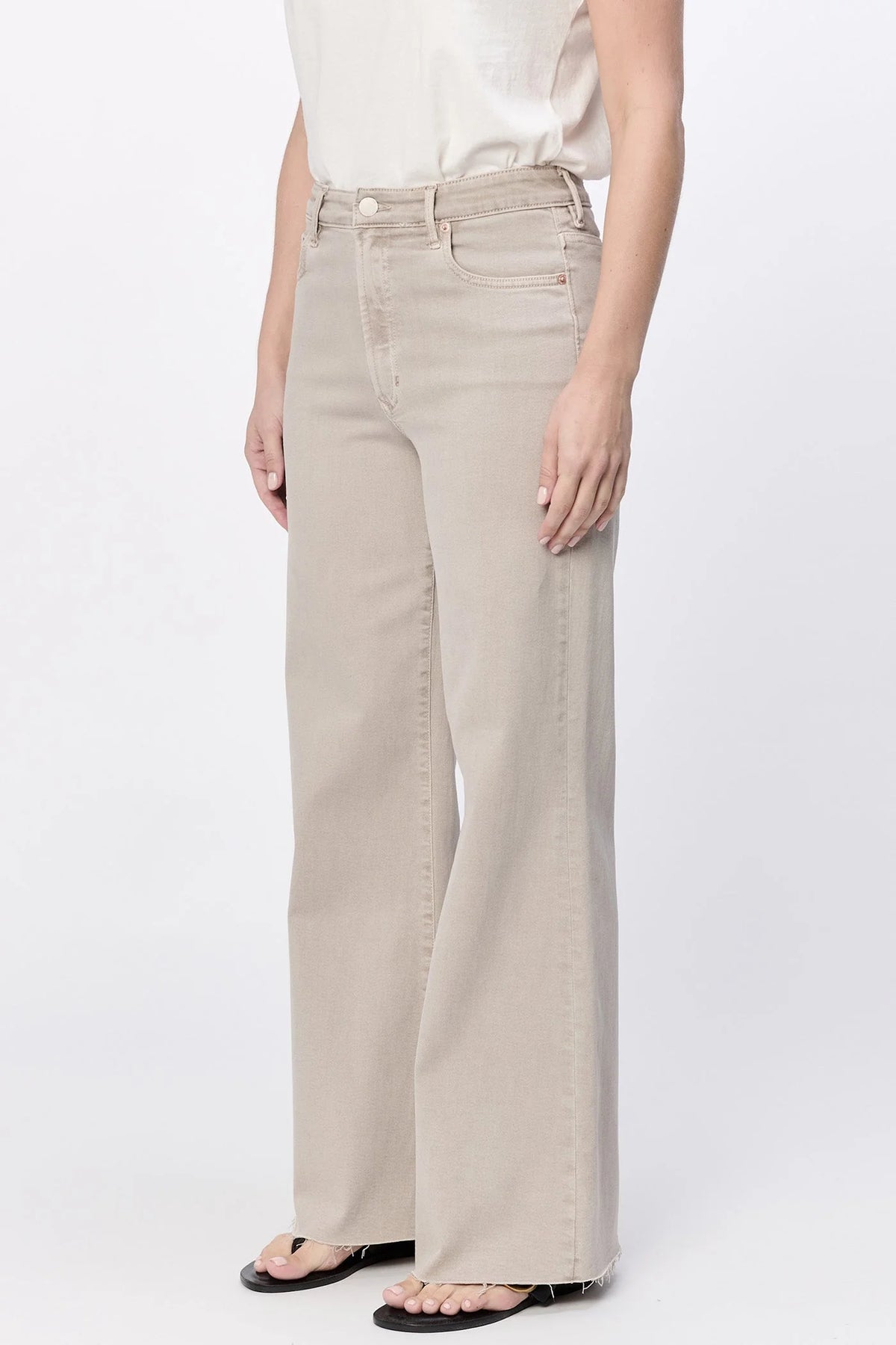 Dear John Fiona Wide Leg Jeans in stone 