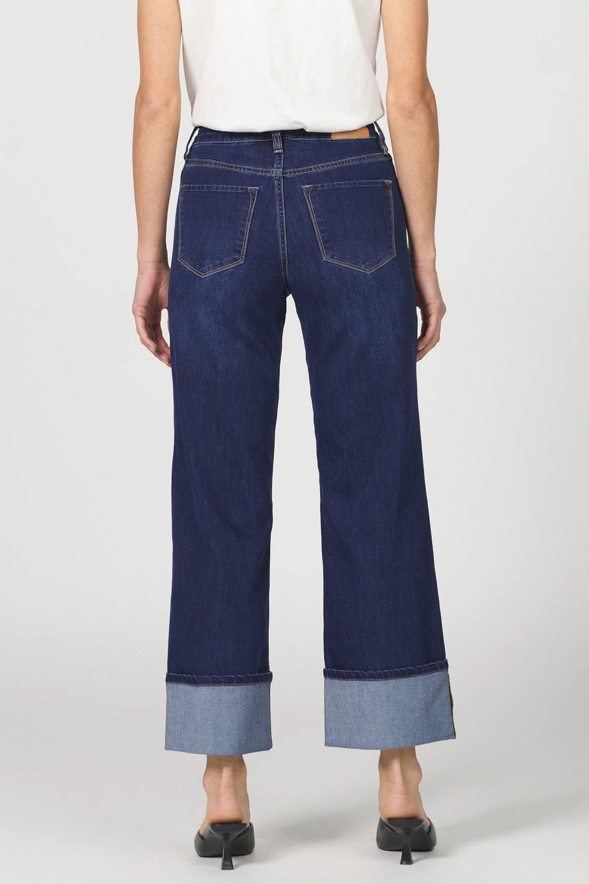 Dear John Denim Holly High-Rise Cuffed Hem Straight Leg Jeans Star Demand