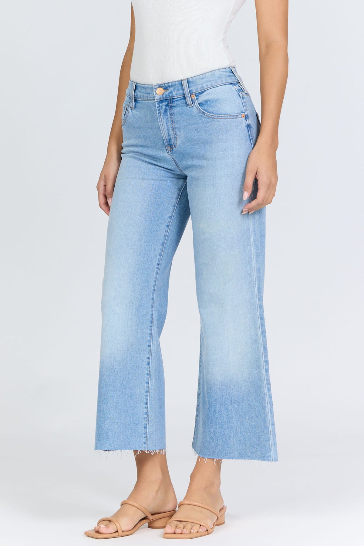 Dear John Holly Mid-Rise Raw Hem Straight Leg Jean in Ellsworth