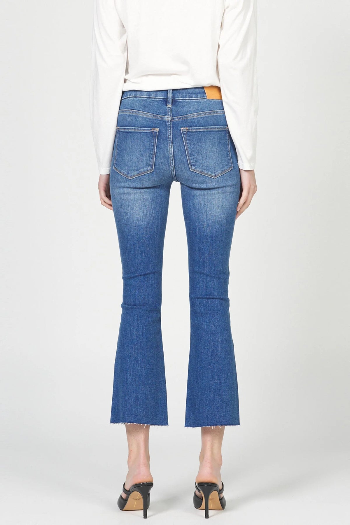 Dear John Denim Jeanne Raw Hem Flare Jean  satellite