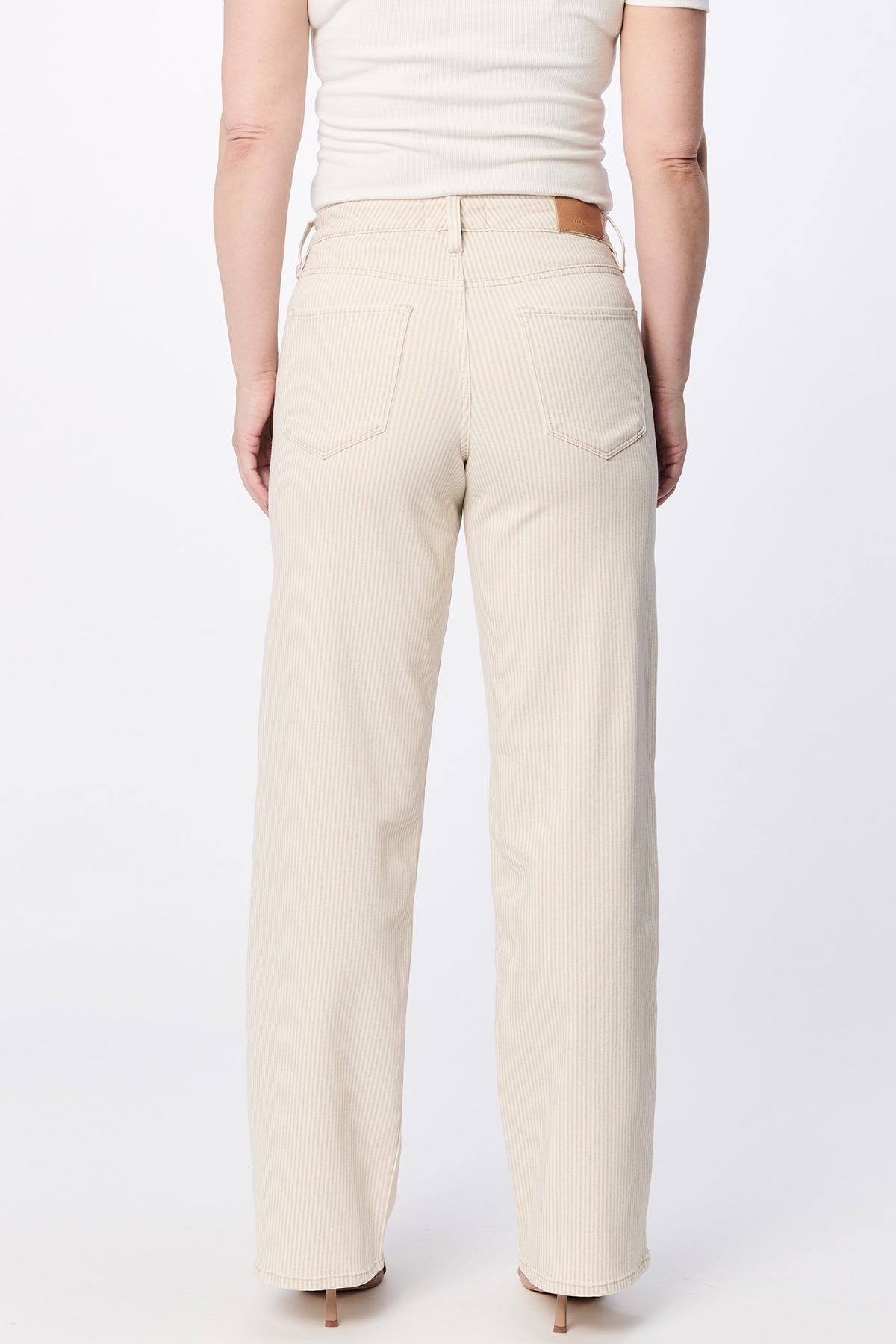 Dear John Taylor Mid-Rise Novelty Straight Leg Jean in Sand Stripe