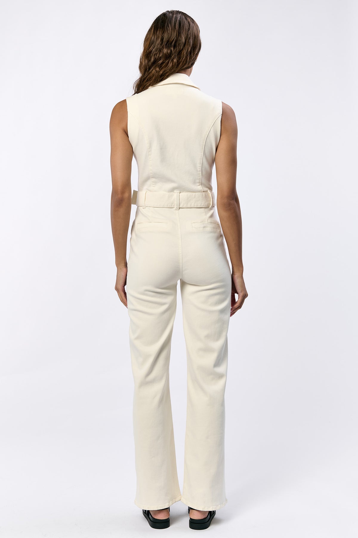 Dear John Yaya Belted V neck Jumpsuit in ivory