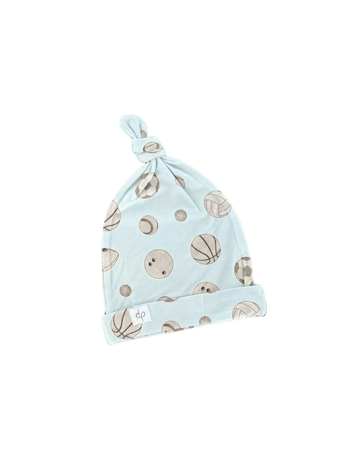 Dear Perli Baby Ballers Top Knot Hat for Newborns & Babies