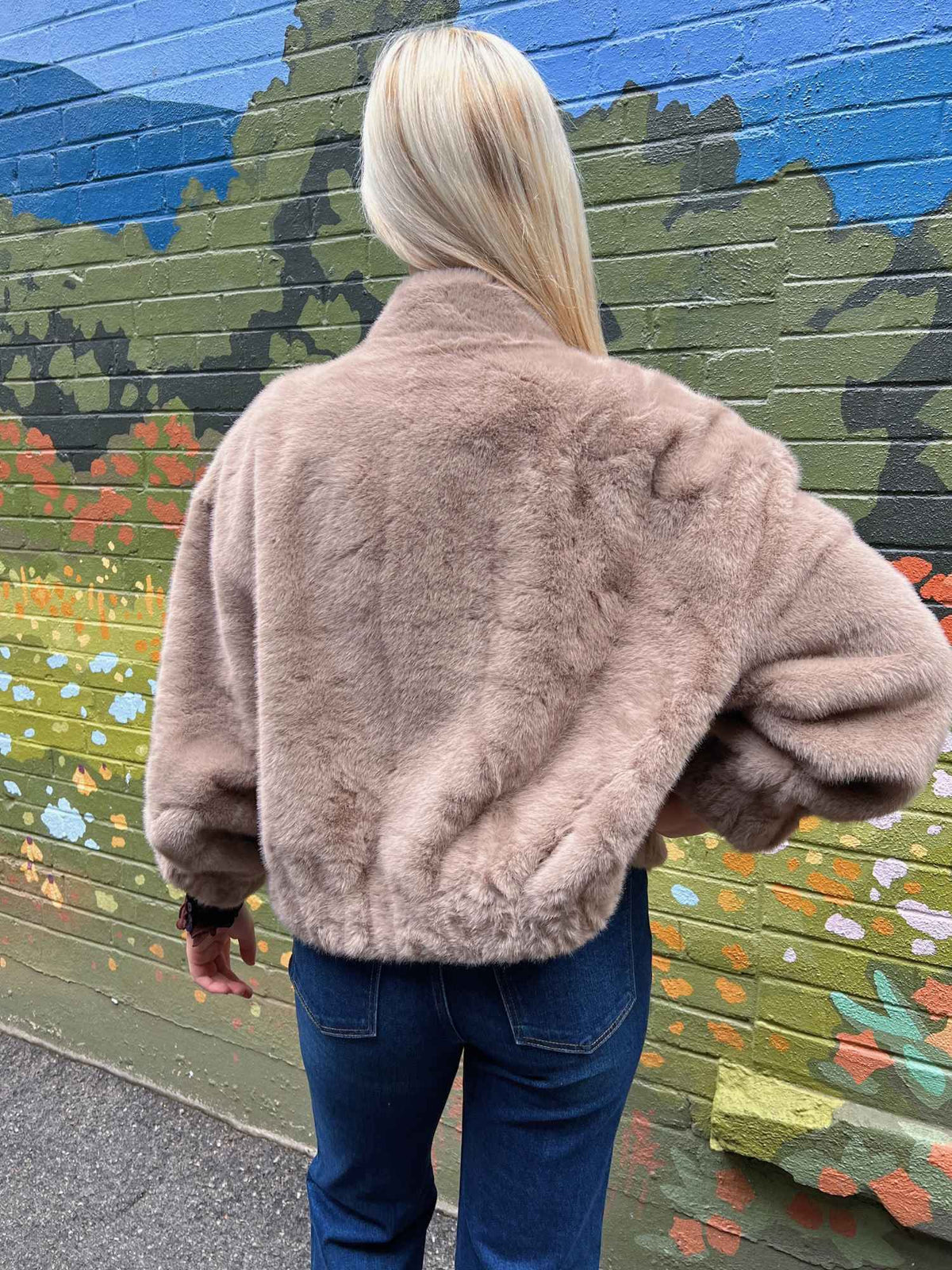 Badet Faux Fur Bomber Jacket Mink