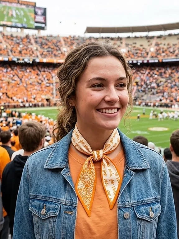 Desden Tennessee Vols Orange & White Skinny Scarf Tennessee Vols Game Day