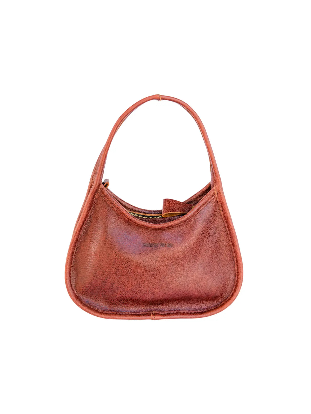 Designed For Joy Abigail Leather Hobo Bag Cinnamon