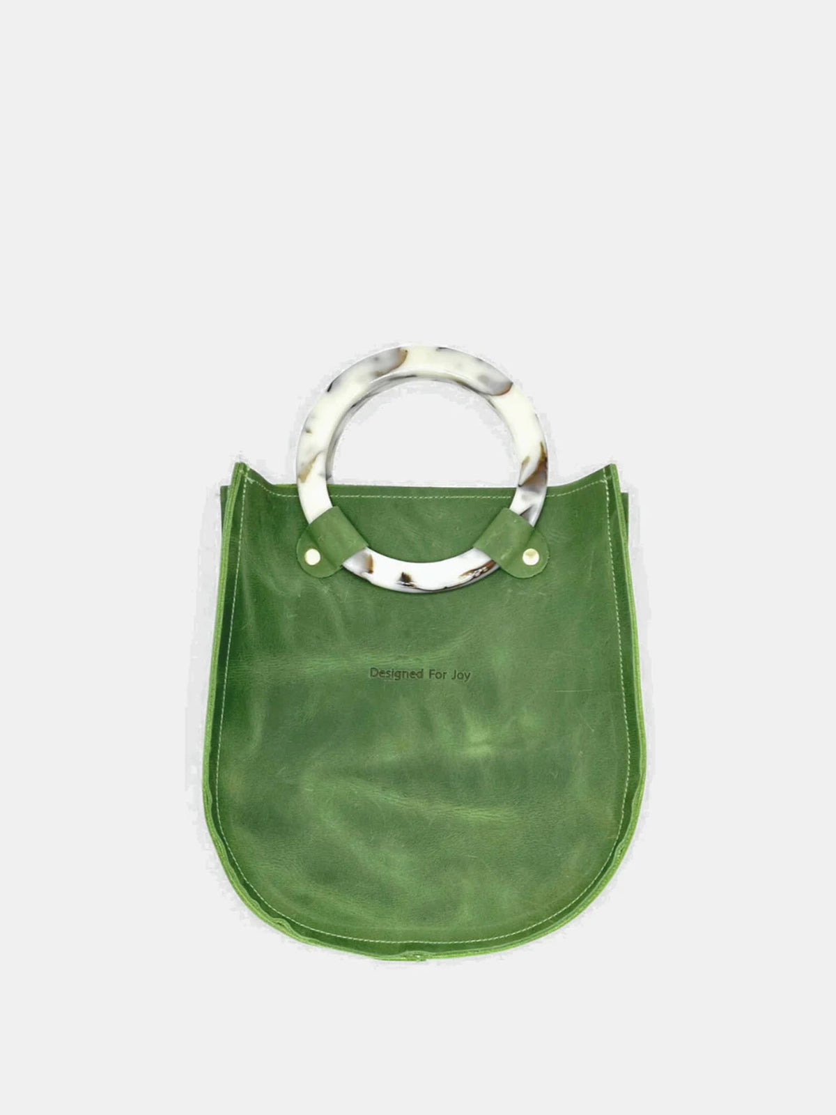designed for joy lottie ring handle tote bag in green
