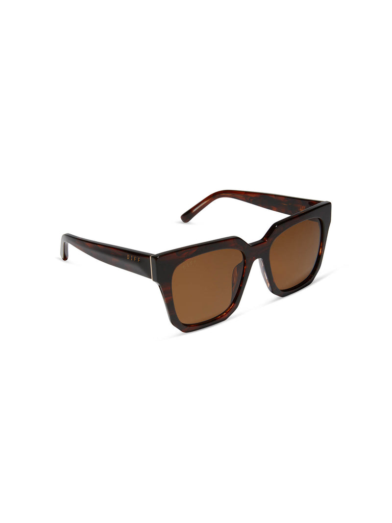 DIFF Eyewear Ariana Sunglasses Sequoia Tortoise & Brown Polarized