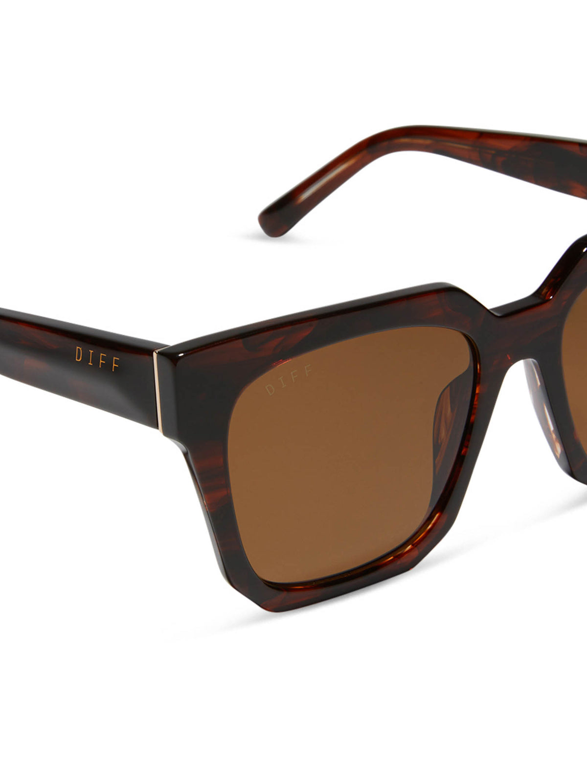 DIFF Eyewear Ariana Sunglasses Sequoia Tortoise & Brown Polarized