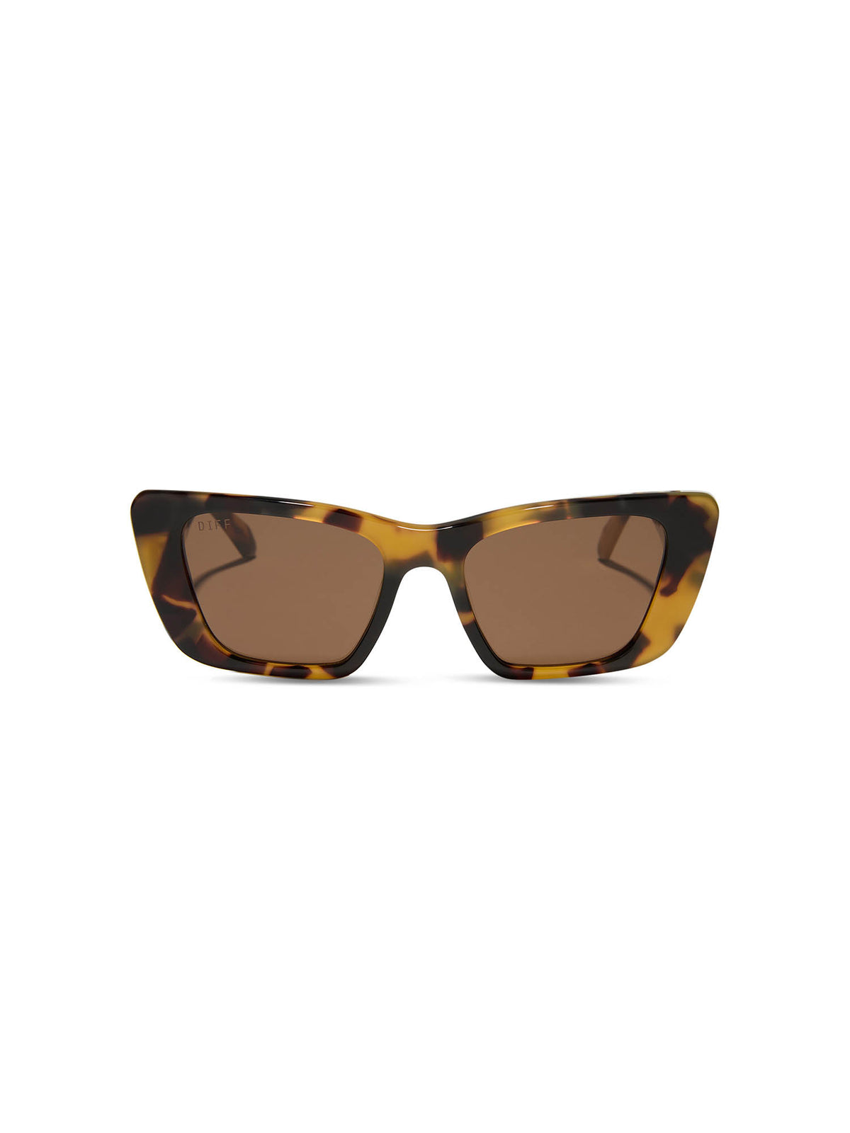 DIFF Eyewear Aura Sunglasses Brown Kombu & Brown Polarized