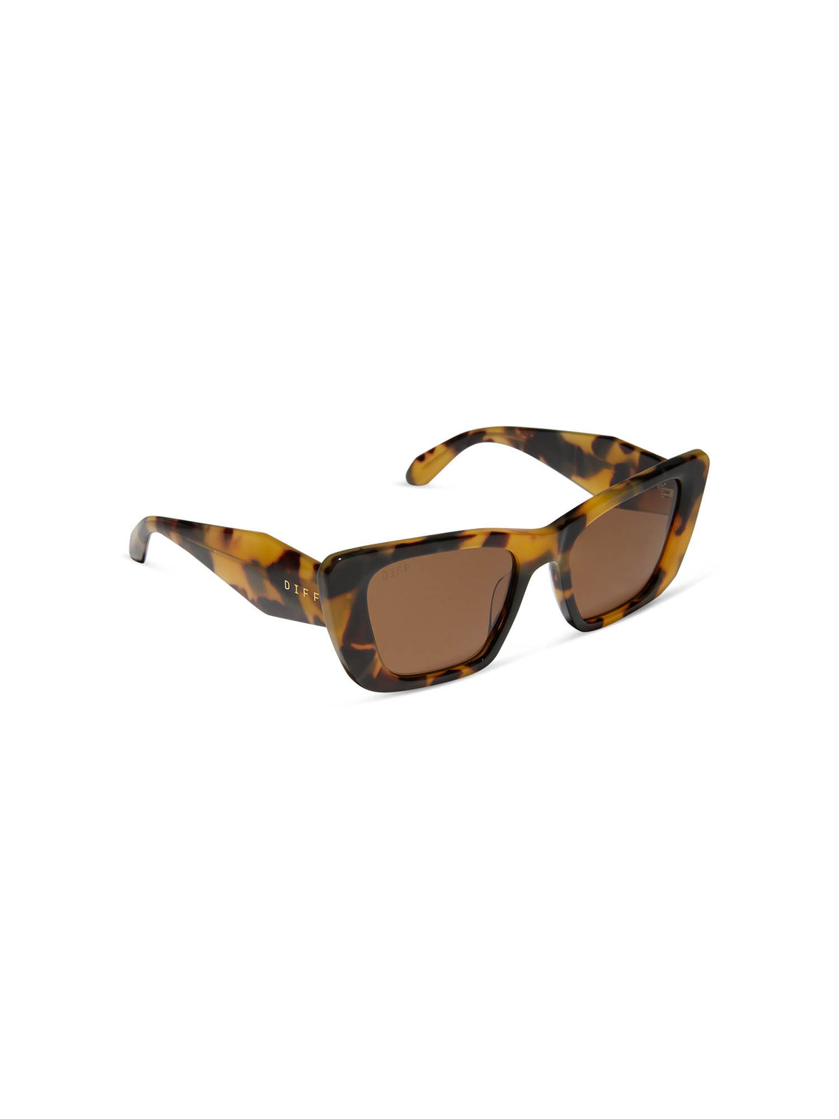 DIFF Eyewear Aura Sunglasses Brown Kombu & Brown Polarized