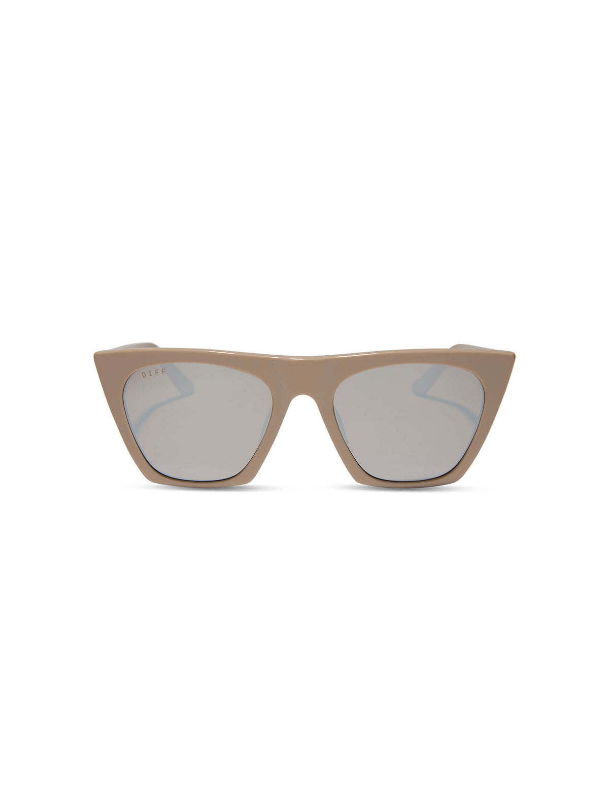 DIFF Eyewear Avril Sunglasses Almond & Silver Flash