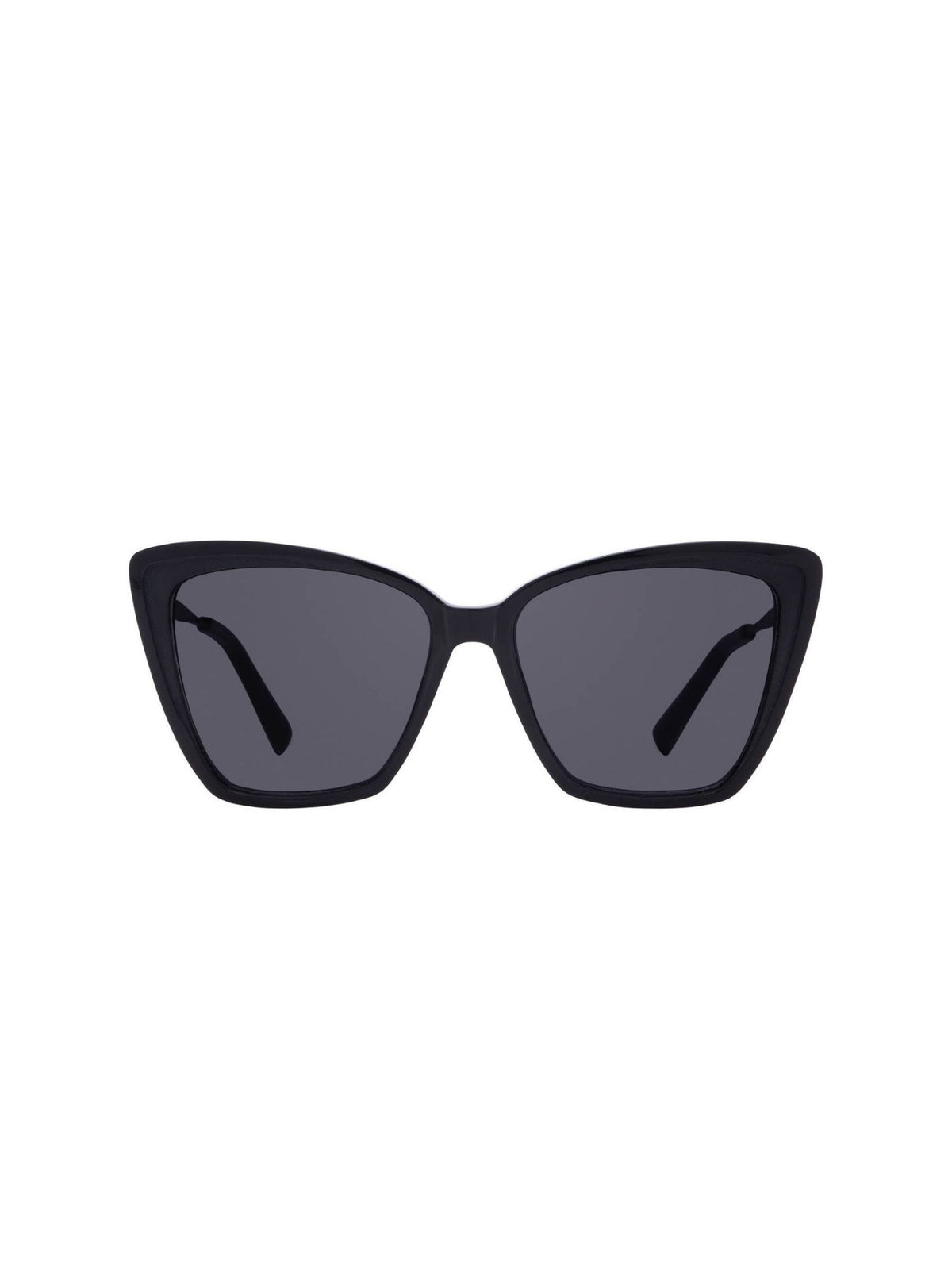 DIFF Eyewear Becky II Sunglasses- Black + Dark Smoke Lens - Polarized