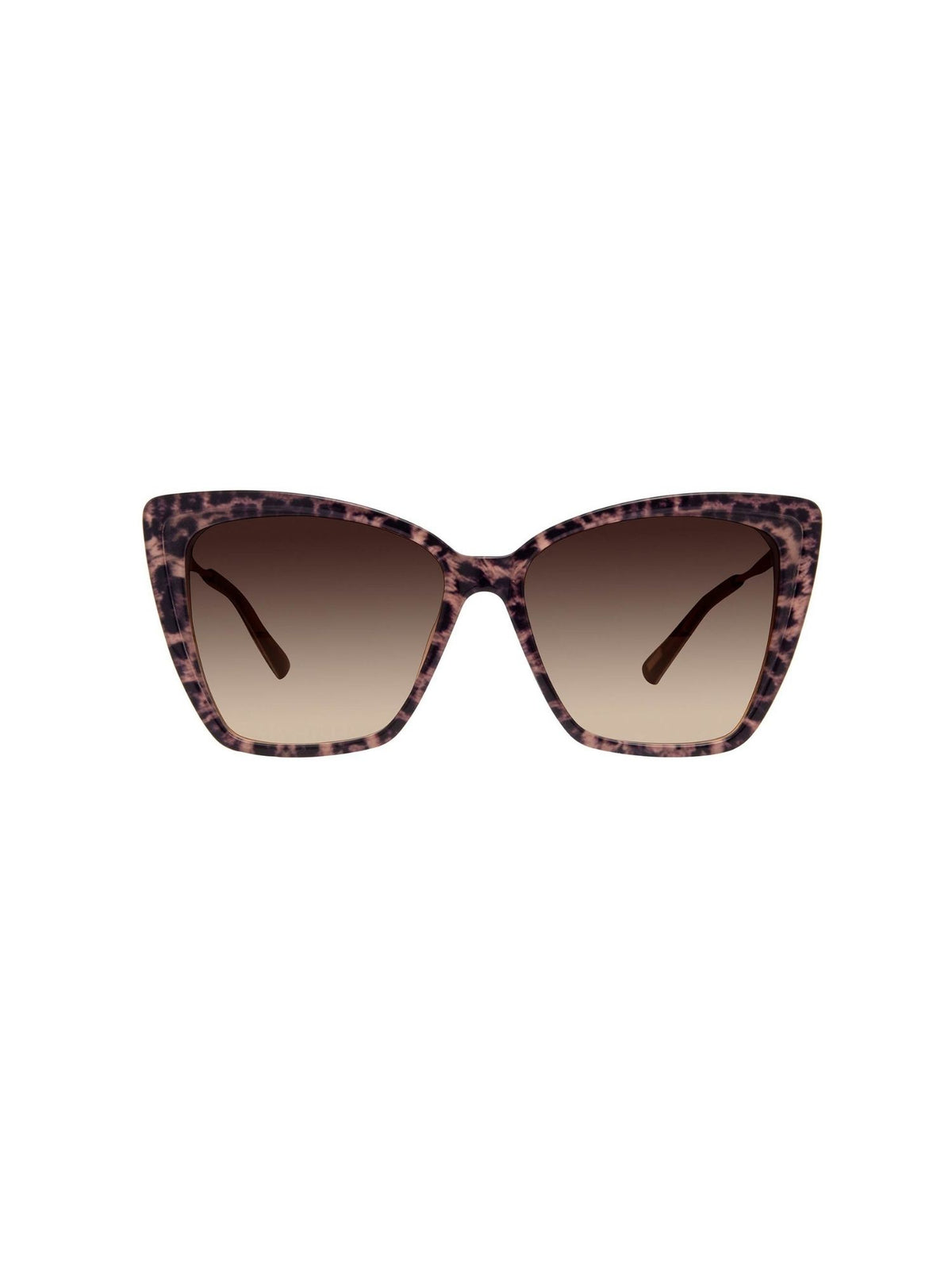 DIFF Eyewear Becky II Sunglasses- Leopard Tortoise + Brown Gradient