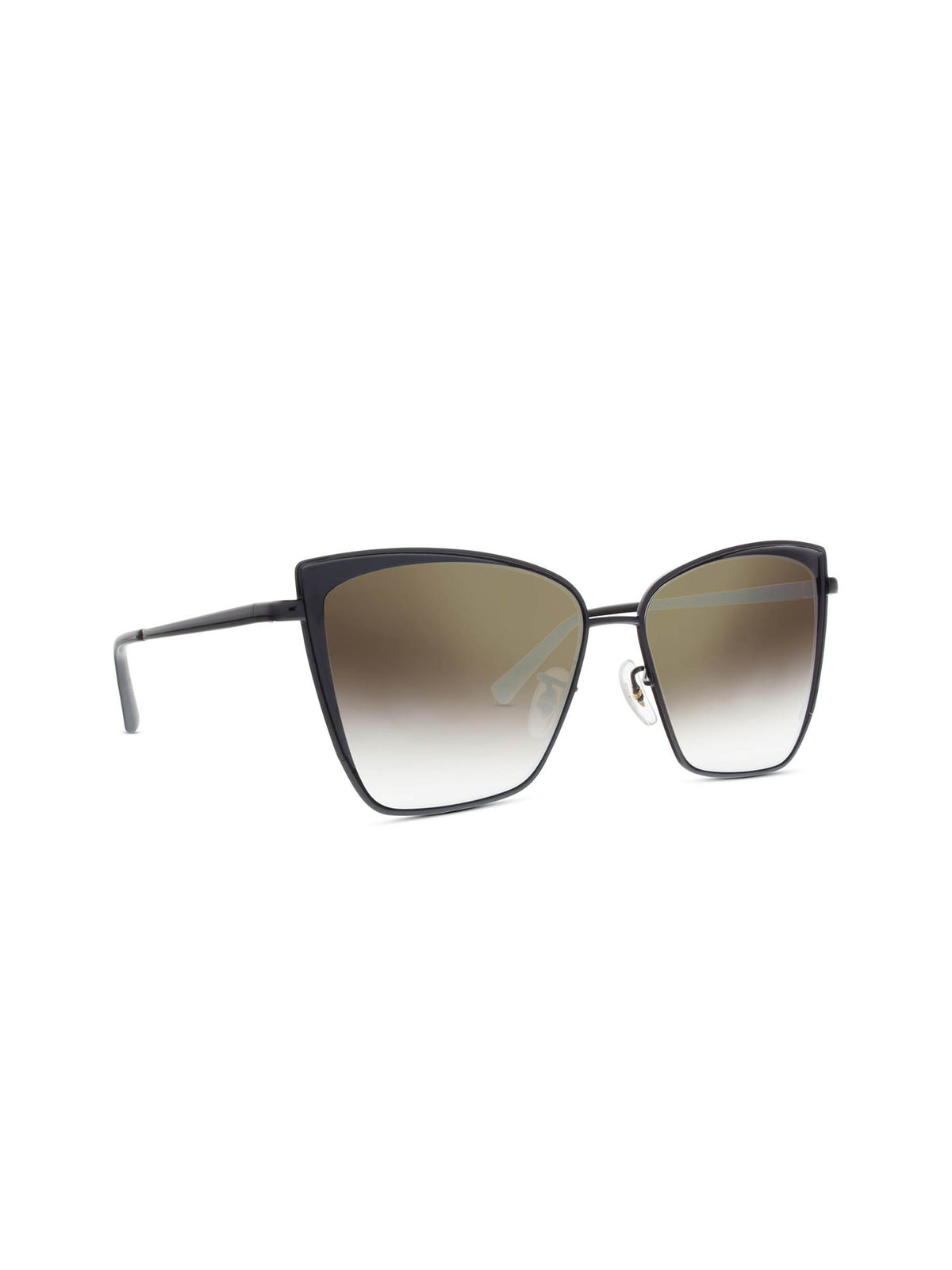 DIFF Eyewear Becky Sunglasses in Black Flash Grey Gradient