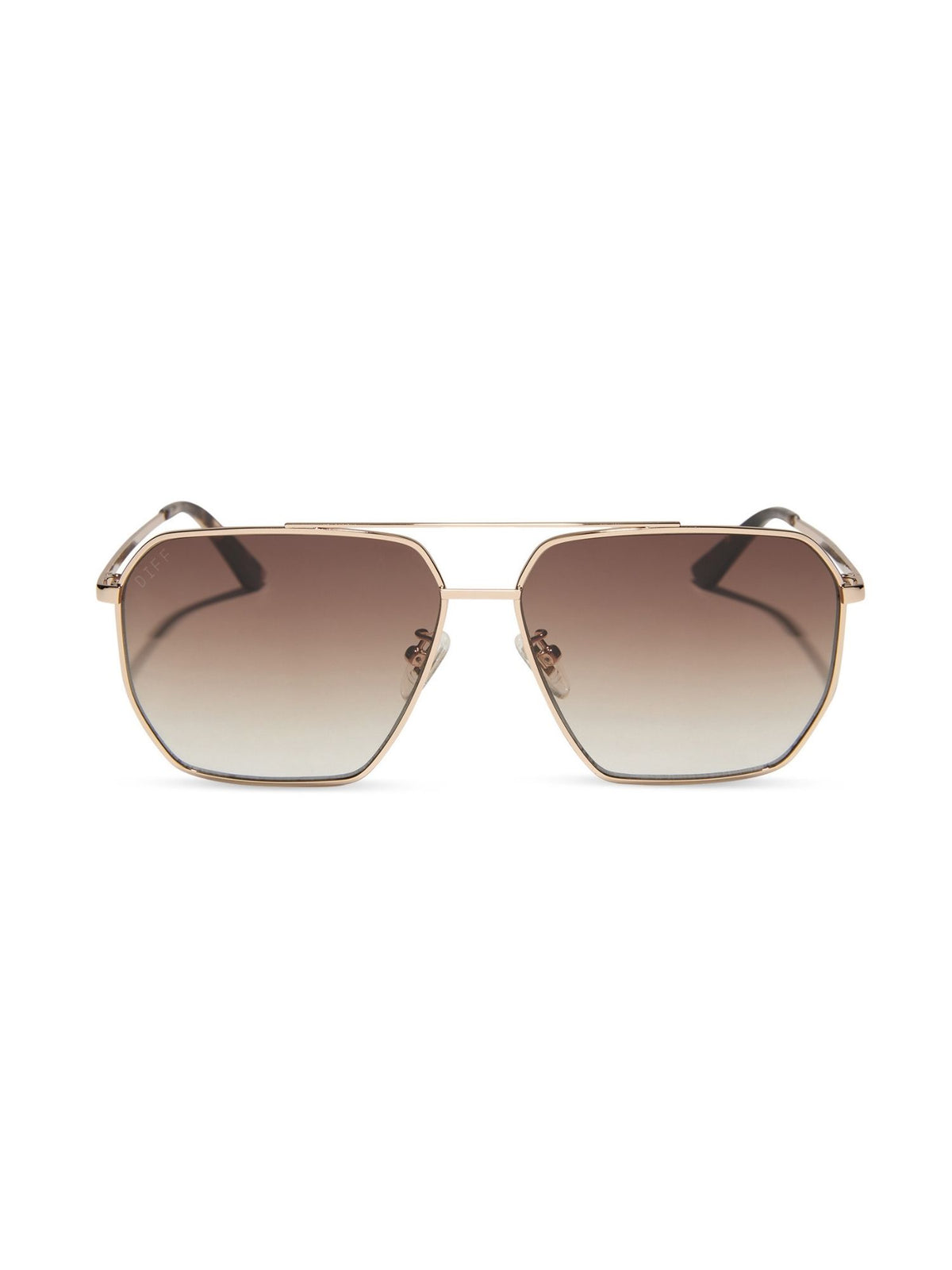 DIFF Eyewear Berkely Sunglasses- Gold + Brown Gradient Lens