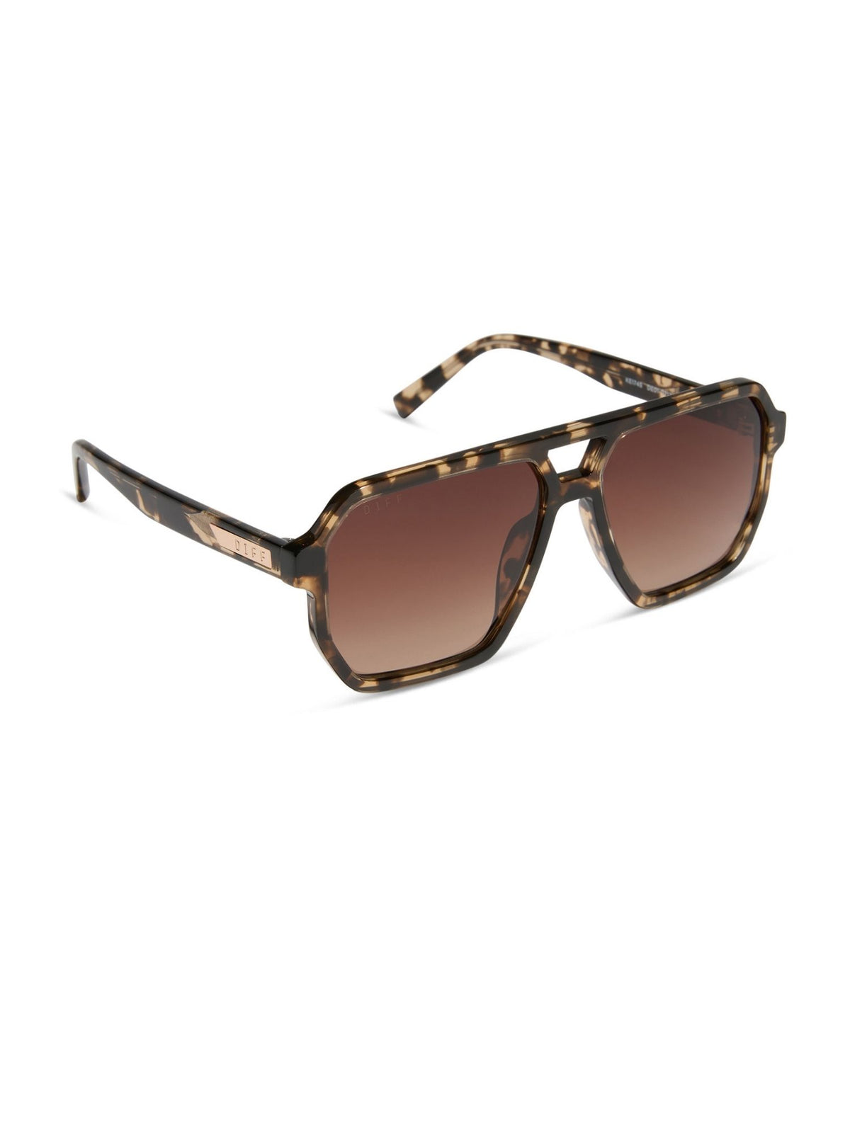 DIFF Eyewear Cameron Sunglasses- Espresso Tortoise Brown Gradient Polarized