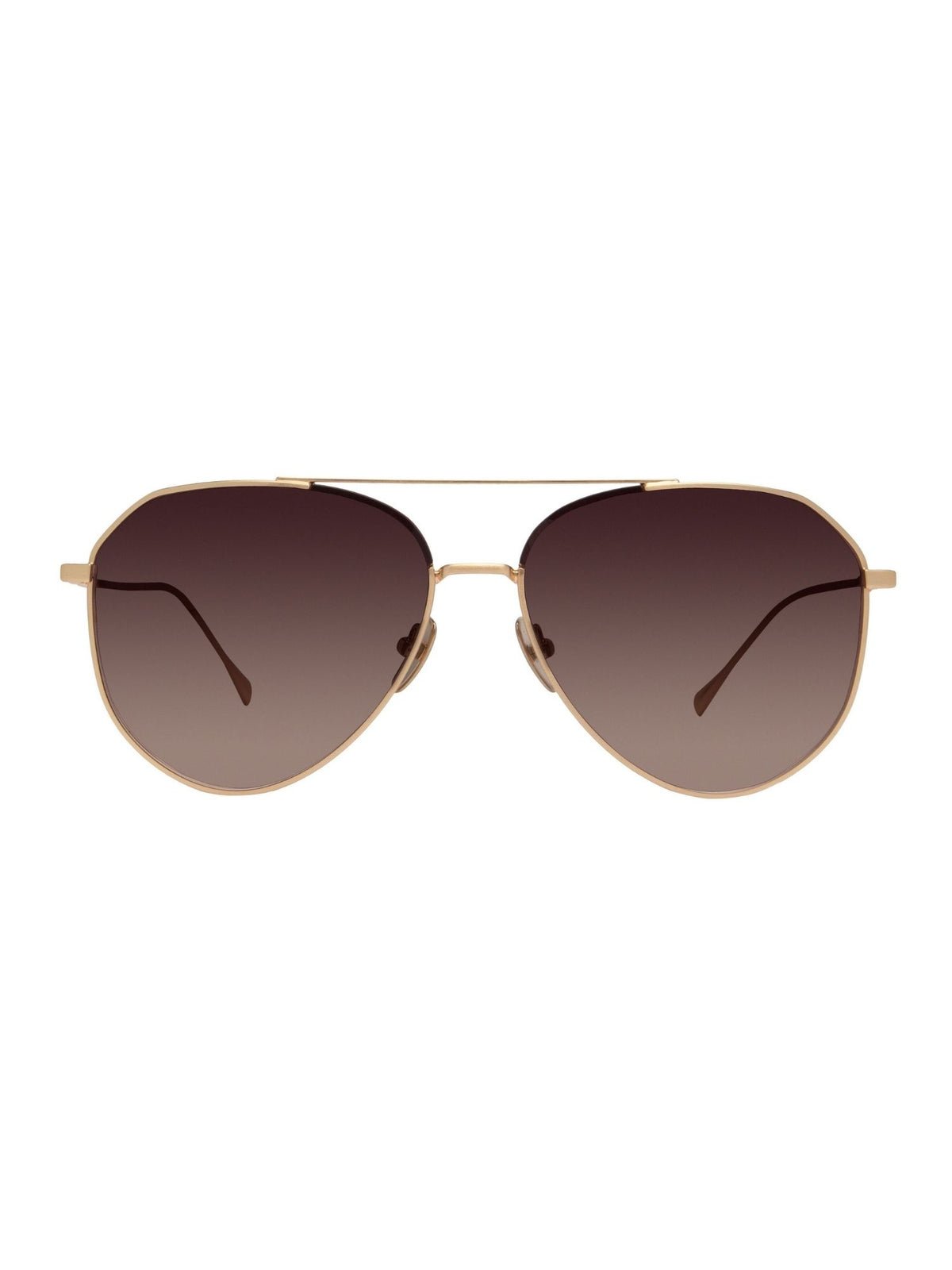 DIFF Eyewear Dash Sunglasses- Brushed Gold Coffee Gradient