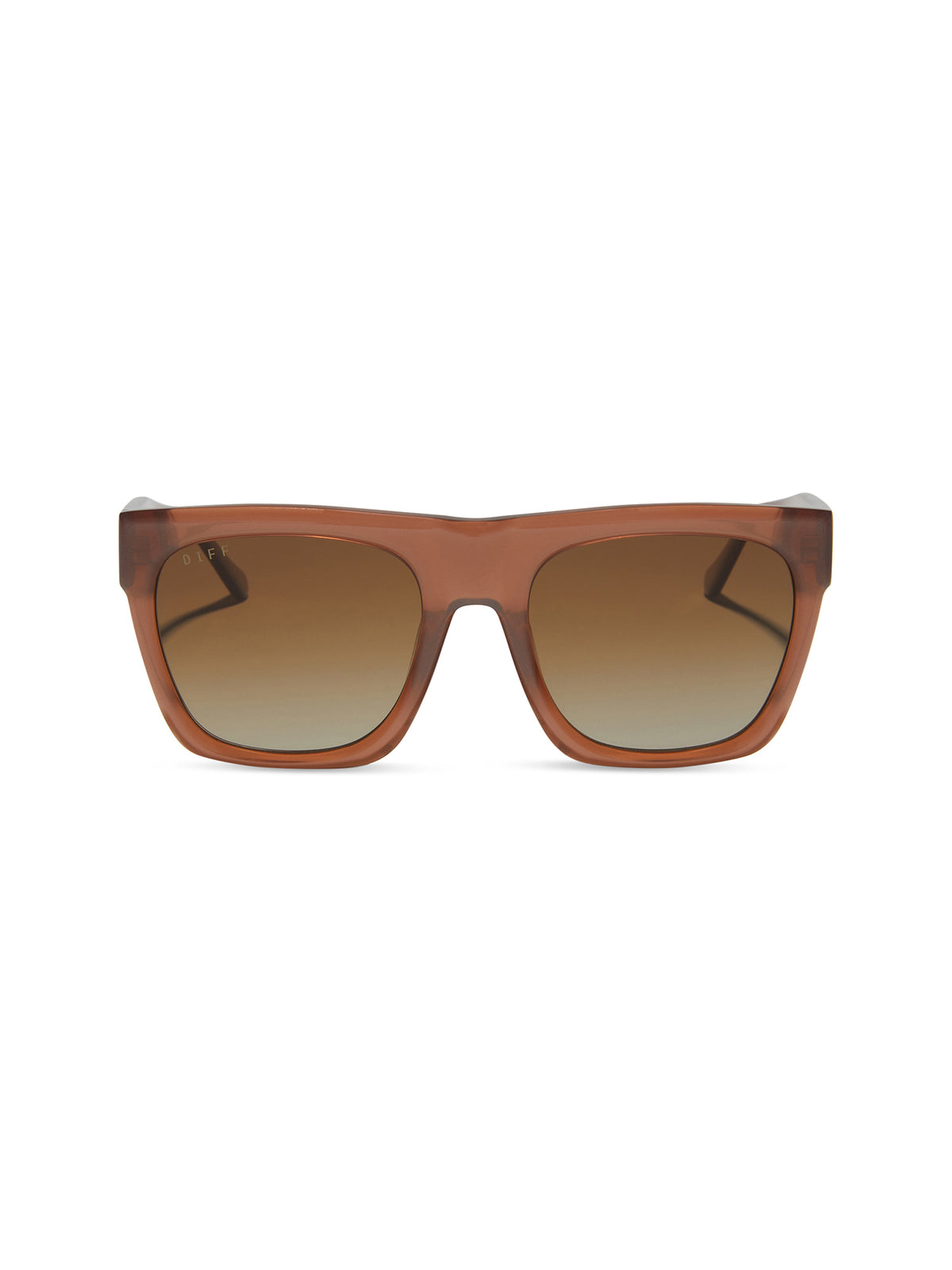 DIFF Eyewear Easton Sunglasses in Macchiato Brown Gradient Polarized