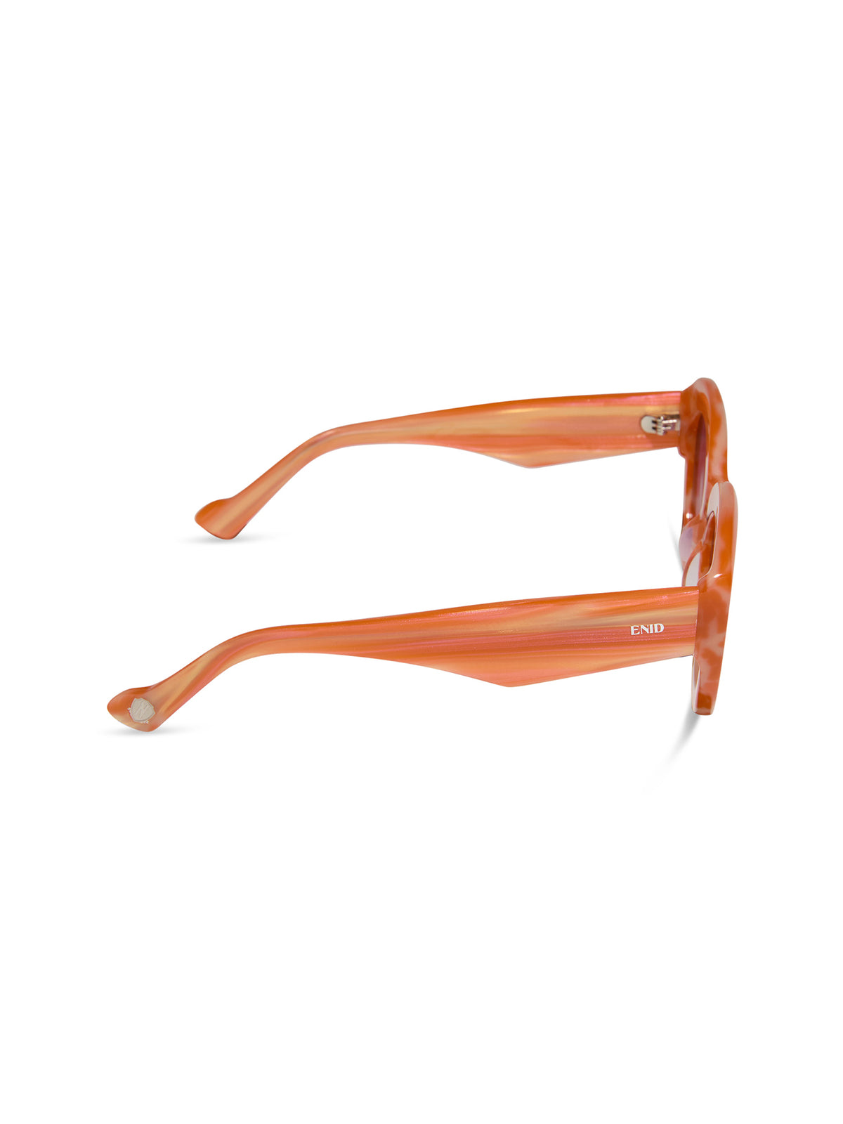 DIFF Eyewear Enid Sinclair Sunglasses in Orange Pink Stripe Wine Gradient