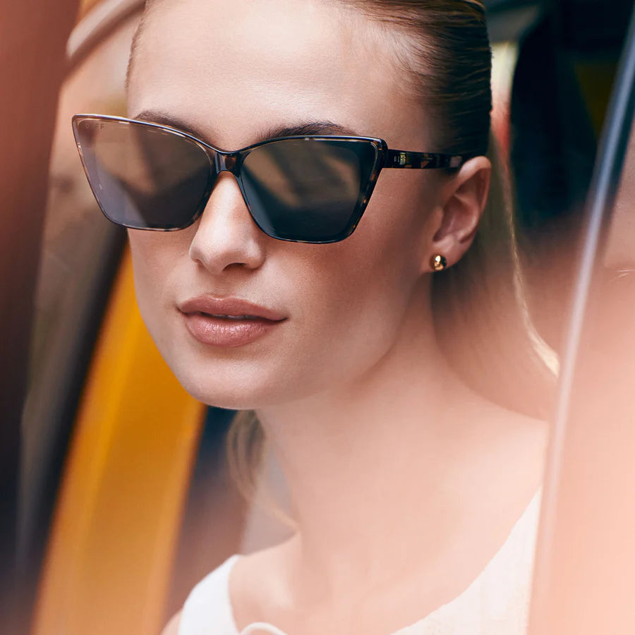 DIFF Eyewear Alina Sunglasses in Espresso Tortoise Grey