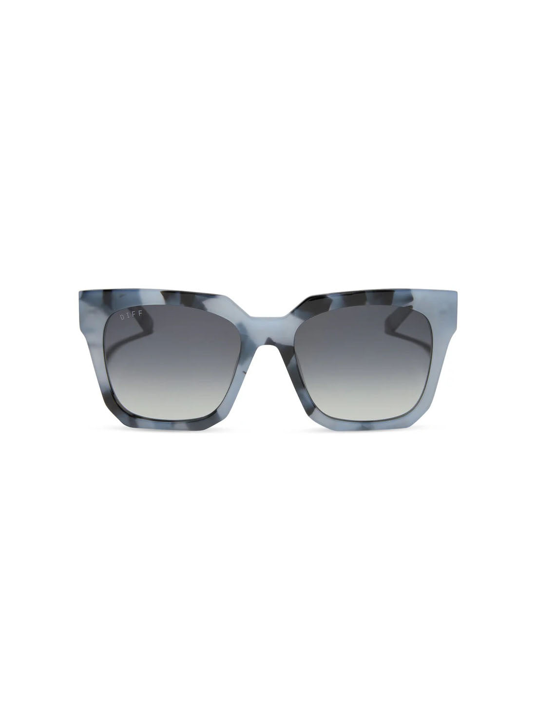 DIFF Eyewear Ariana Sunglasses in Retro Blue Tortoise Grey Gradient