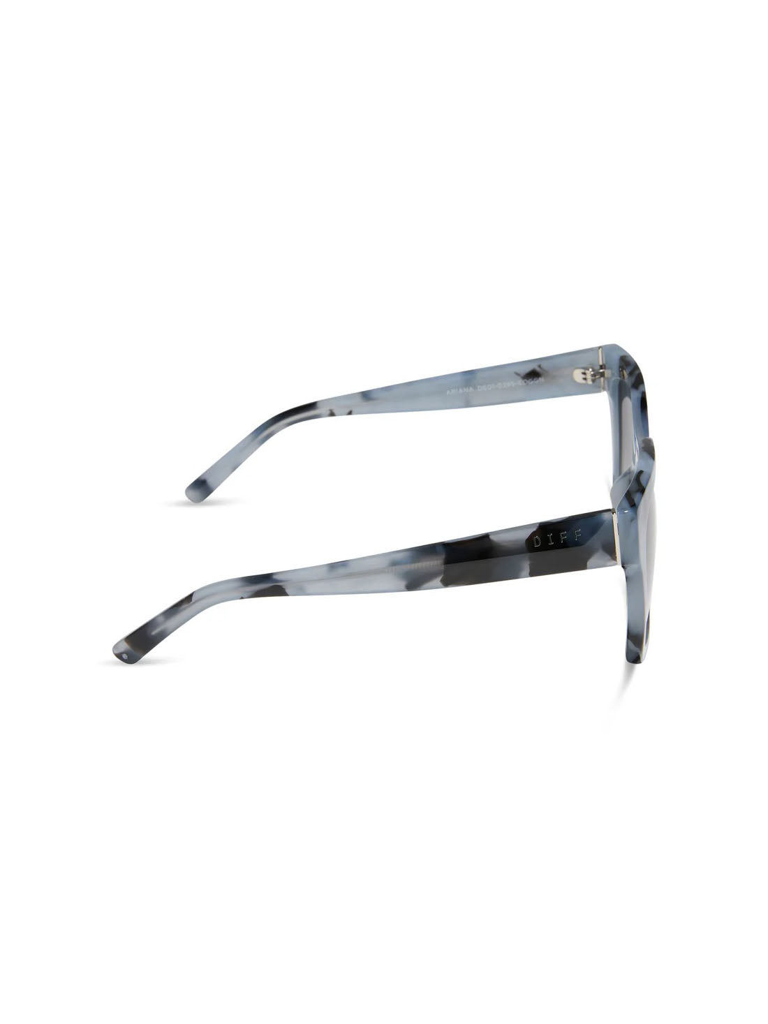 DIFF Eyewear Ariana Sunglasses in Retro Blue Tortoise Grey Gradient
