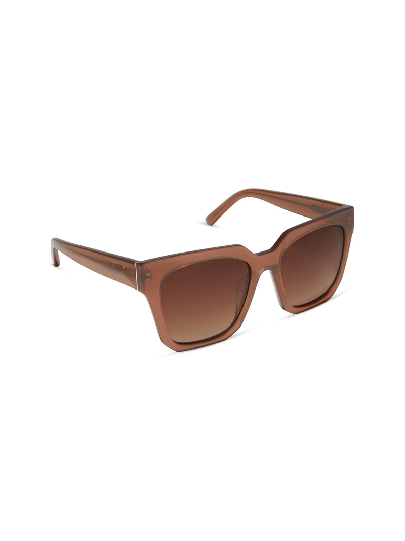 DIFF eyewear ariana sunglasses in macchiato and brown gradient polarized