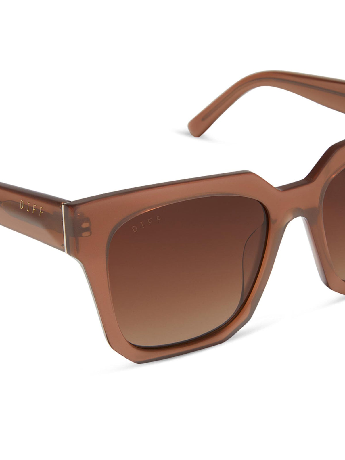 DIFF eyewear ariana sunglasses in macchiato and brown gradient polarized