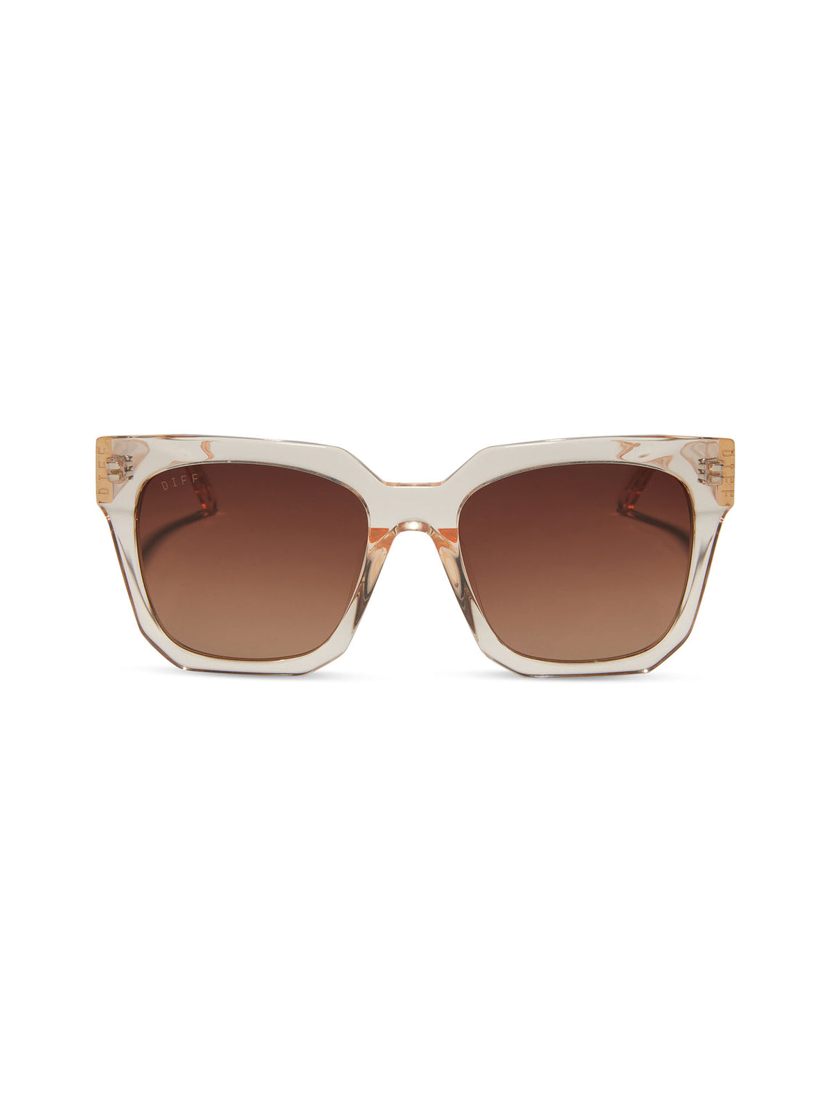 diff eyewear ariana sunglasses in vintage rose crystal brown gradient