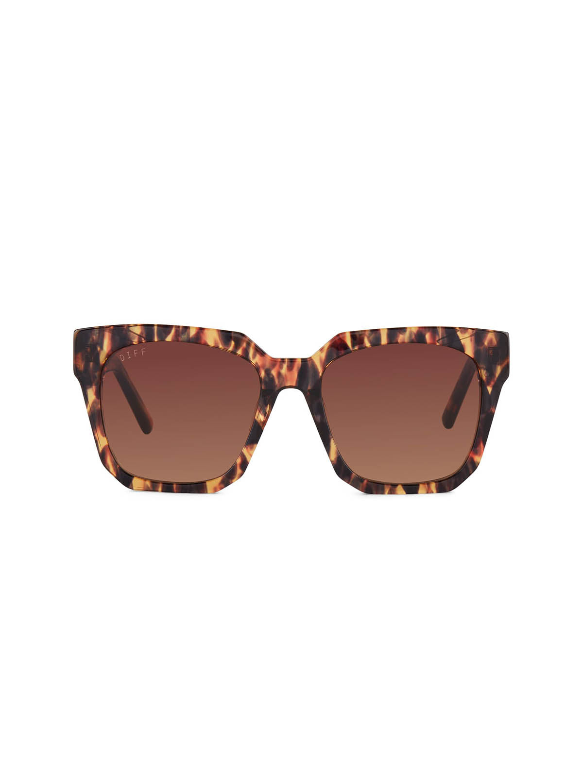 DIFF Eyewear Ariana Sunglasses Wild Tortoise & Brown Gradient Polarized