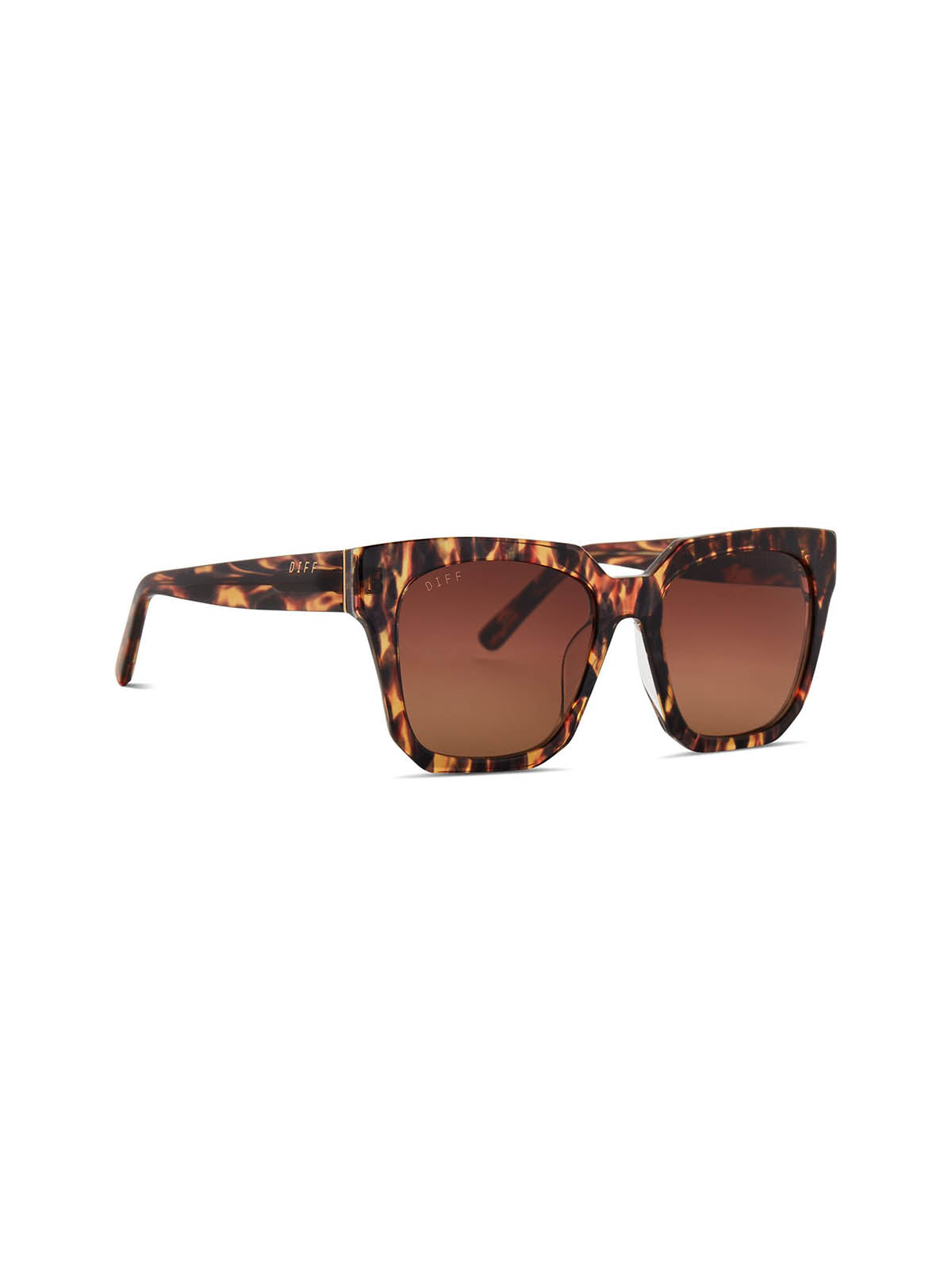 DIFF Eyewear Ariana Sunglasses Wild Tortoise & Brown Gradient Polarized