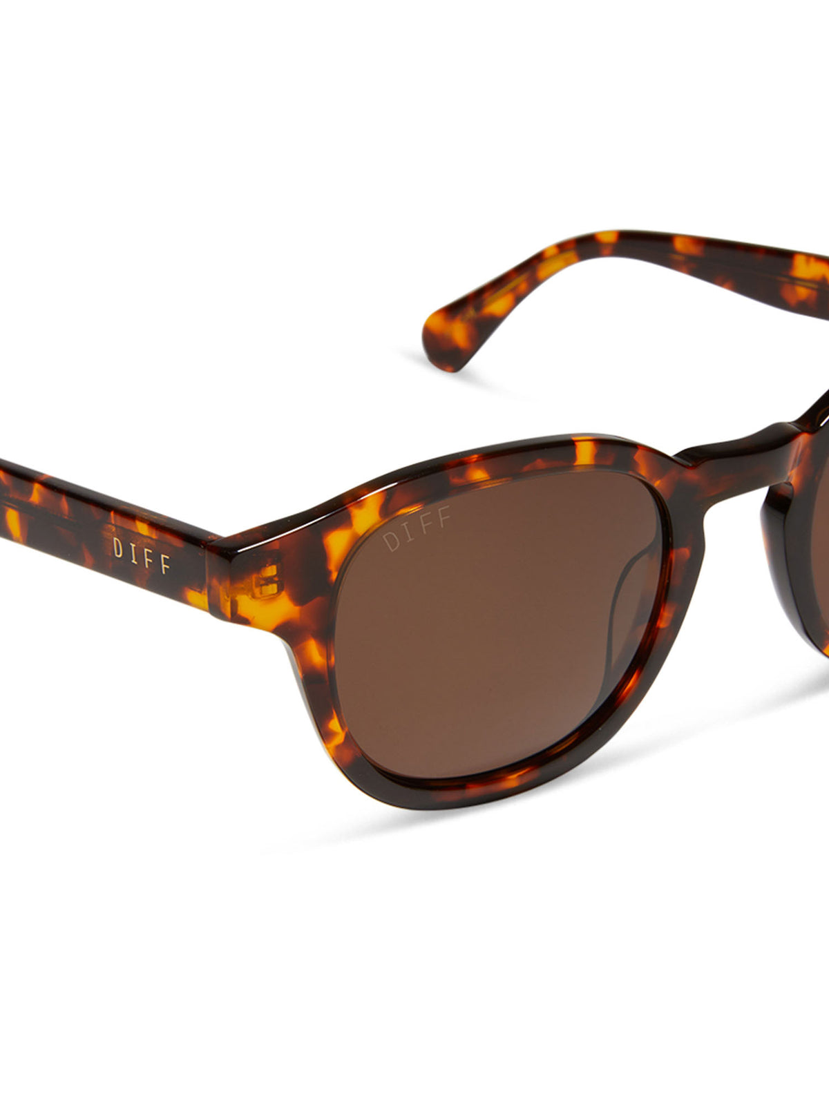 DIFF Eyewear Arlo XL Sunglasses in Rich Tortoise Brown Polarized