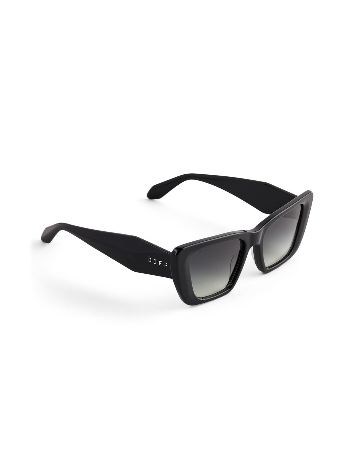 DIFF Eyewear Aura Sunglasses Black & Grey Gradient