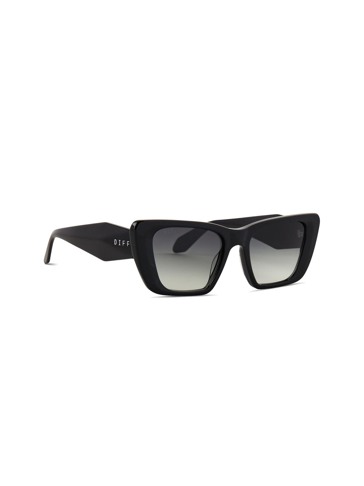 DIFF Eyewear Aura Sunglasses Black & Grey Gradient