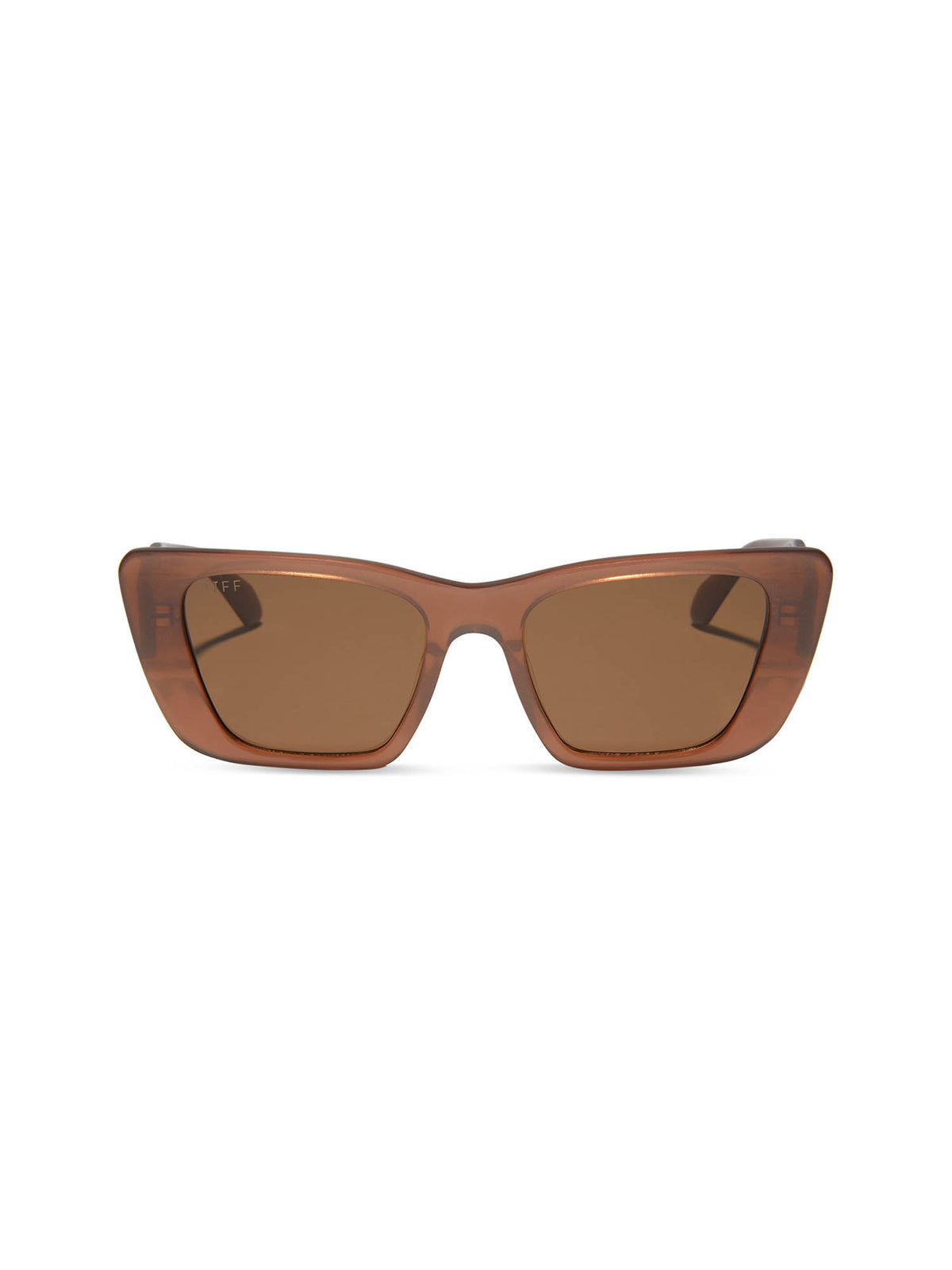 DIFF eyewear aura sunglasses in macchiato and brown polarized