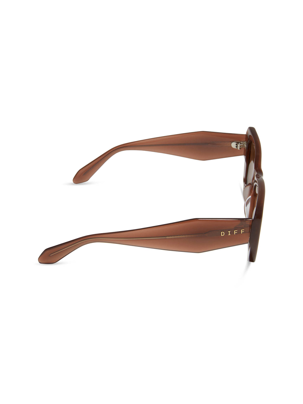 DIFF eyewear aura sunglasses in macchiato and brown polarized