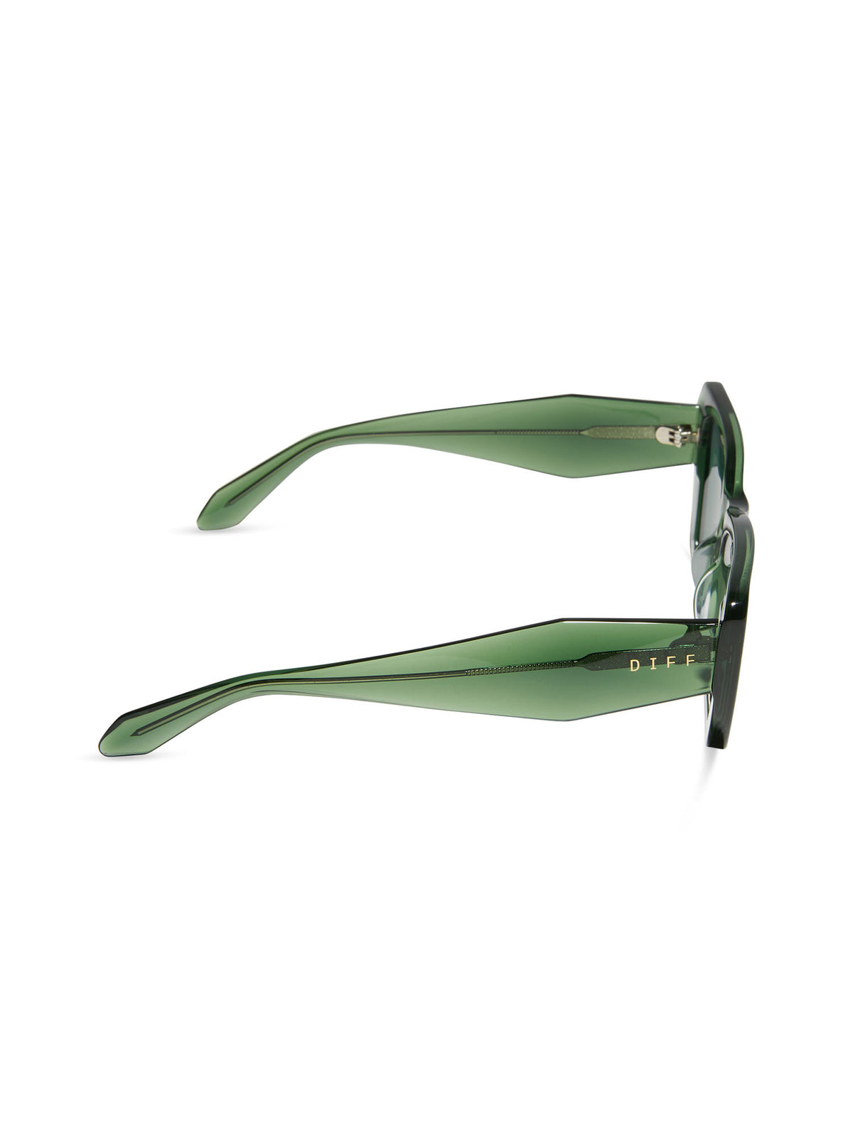 diff eyewear aura sunglasses in sage crystal g15 polarized