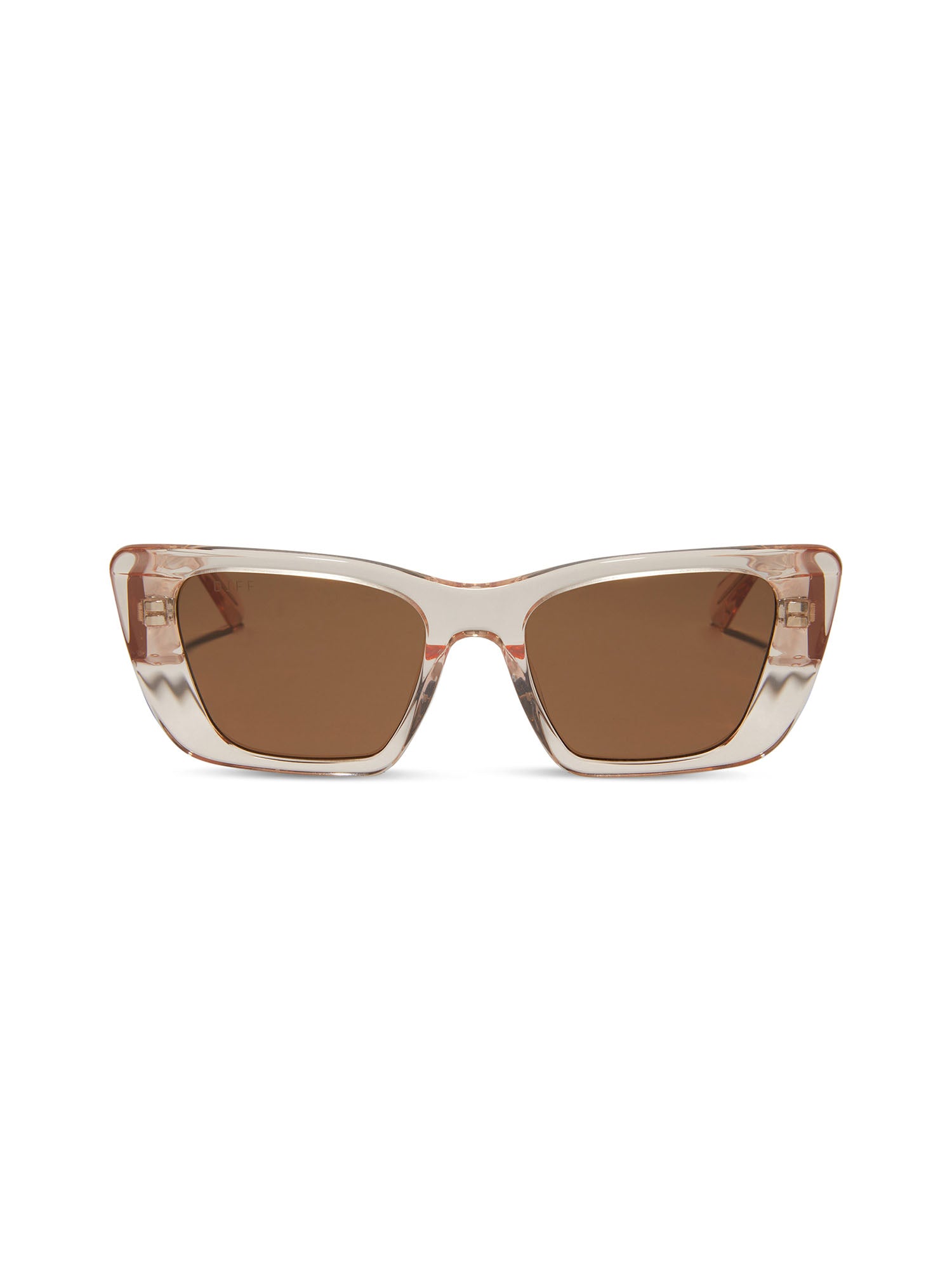 DIFF Eyewear Aura Sunglasses Vintage Rose Crystal Brown Bliss