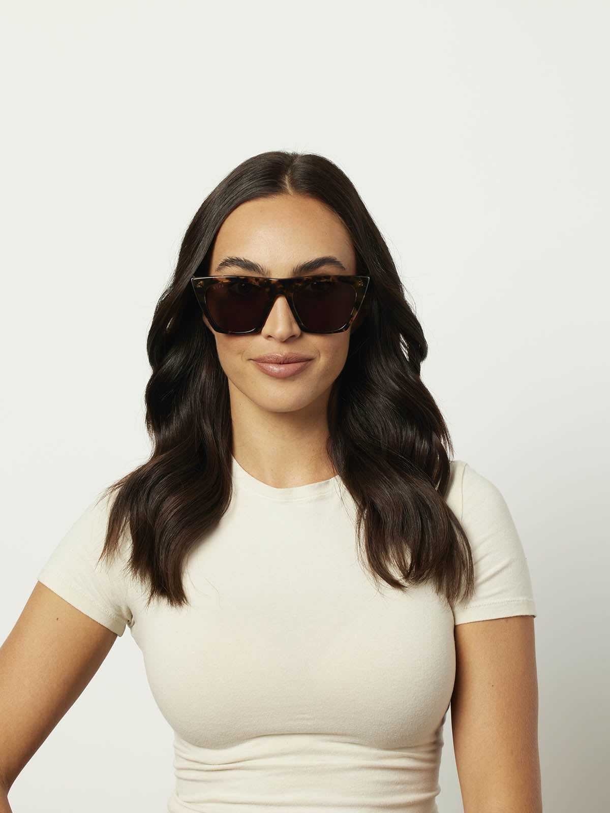 DIFF Eyewear Avril Sunglasses Espresso Tortoise & Grey