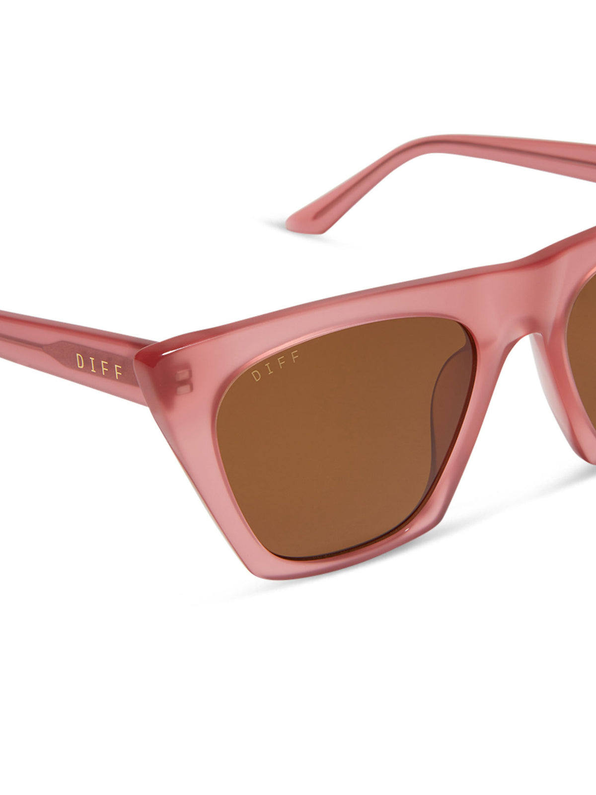 diff eyewear avril sunglasses in guava brown