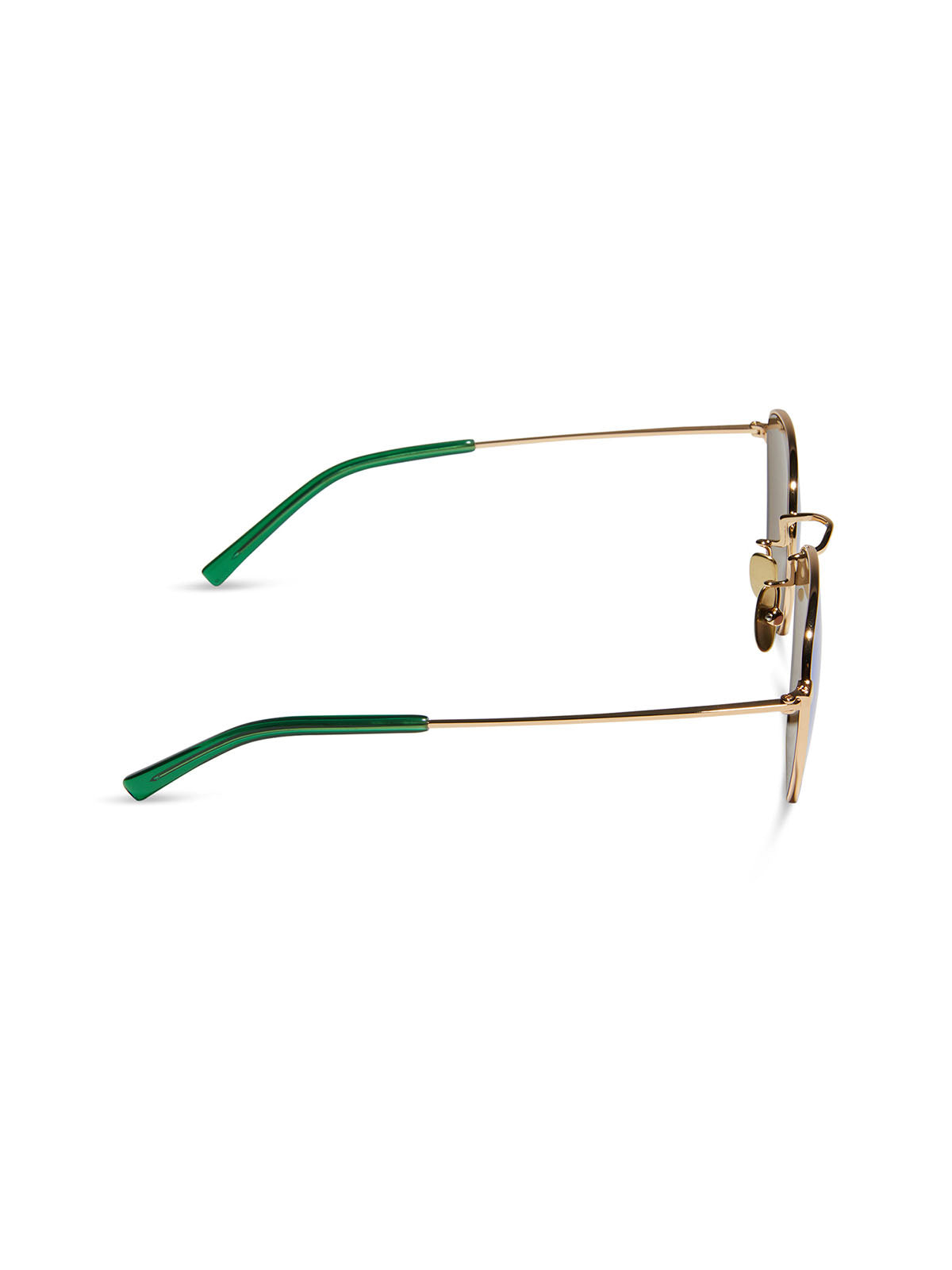 diff eyewear axel sunglasses in gold and green mirror
