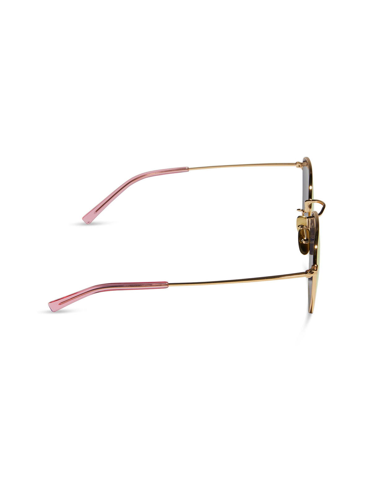 diff eyewear axel sunglasses in gold and pink rush mirror