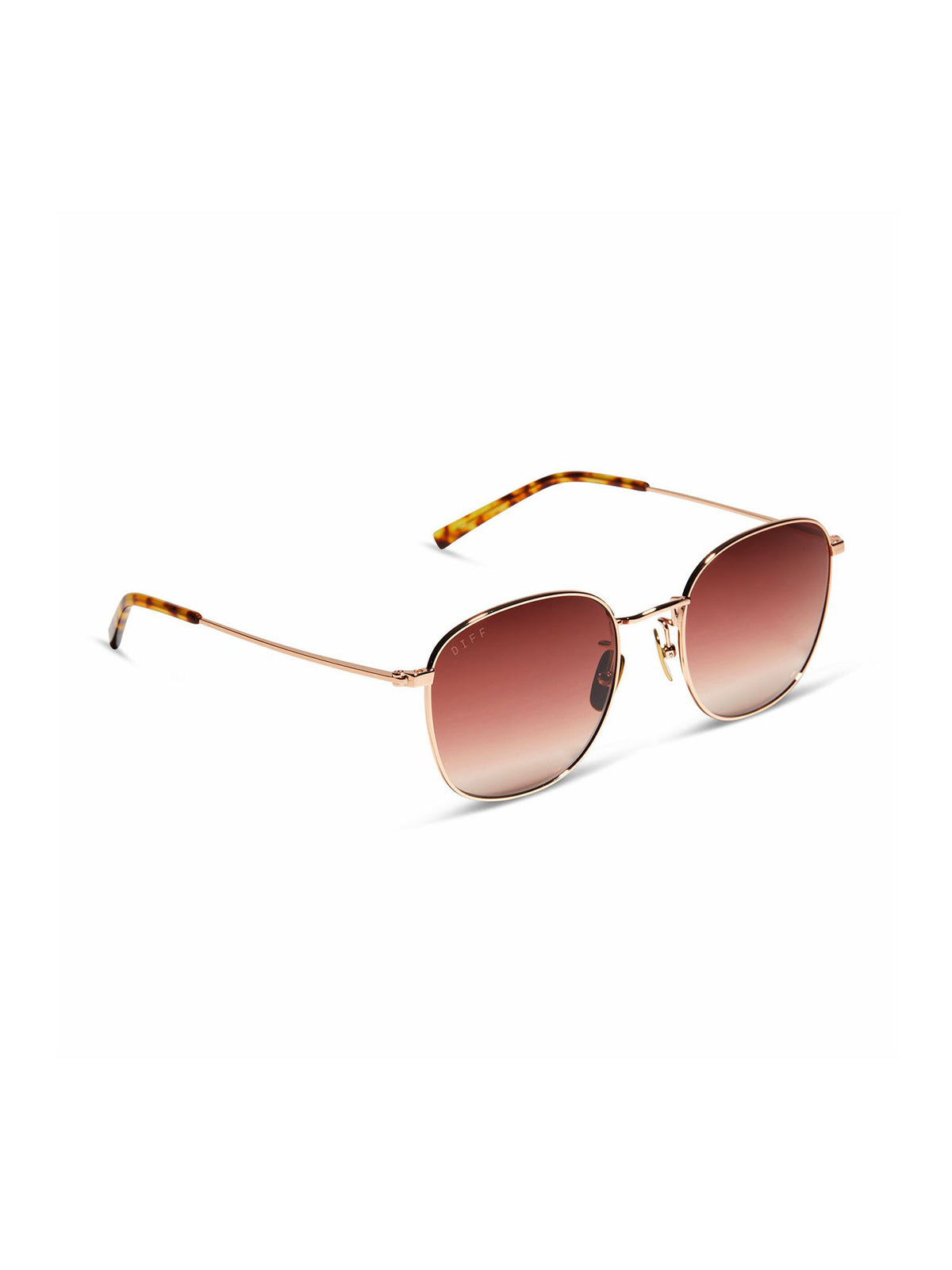 DIFF Eyewear Axel Sunglasses Rose Gold & Dusk Gradient